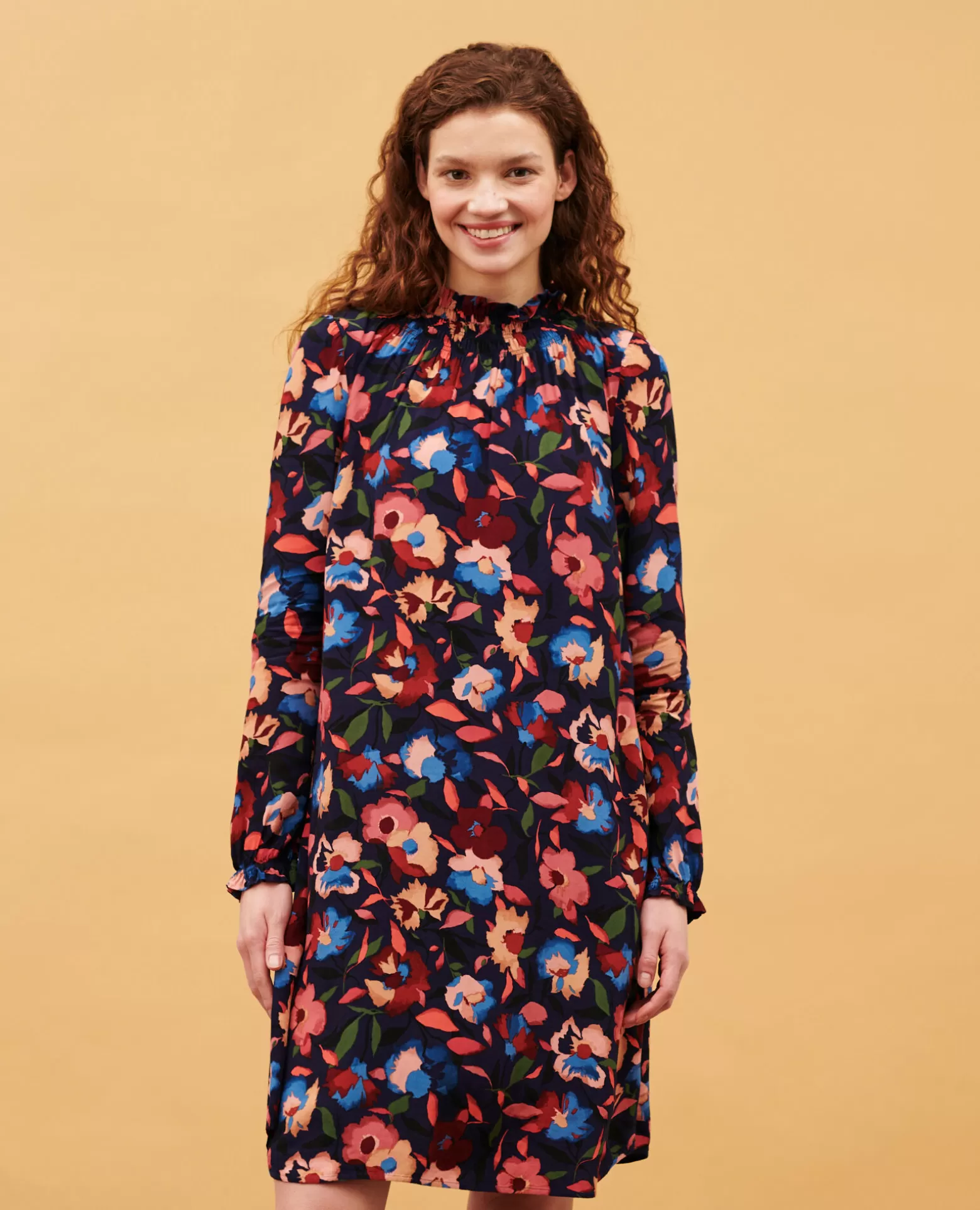 Robes | Comptoir des Cotonniers Aglae - Robe Fluide Imprimee 8858 69 Navy Print