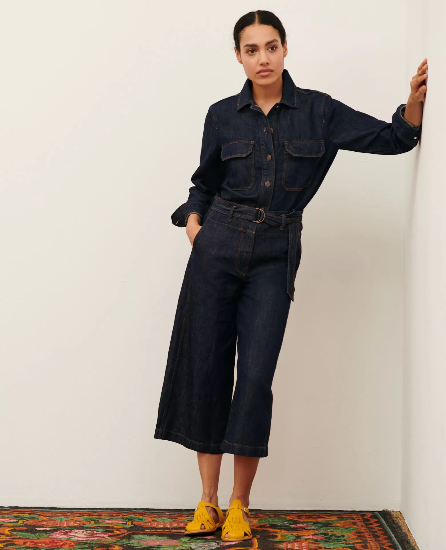 Pantalons | Comptoir des Cotonniers Babeth - Jupe-Culotte 0681 Rinse Denim