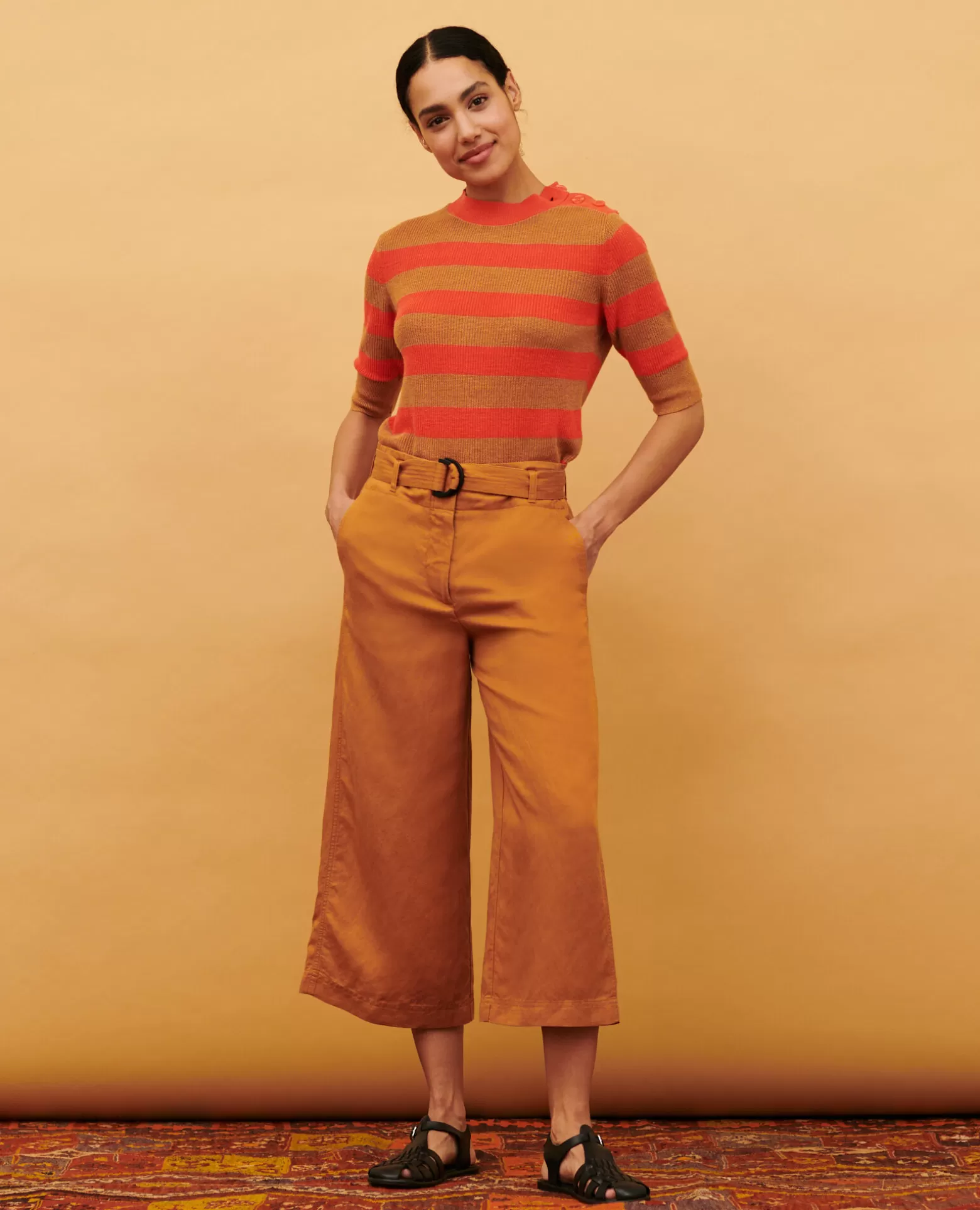 Pantalons | Comptoir des Cotonniers Babeth - Jupe-Culotte 0320 Almond Brown
