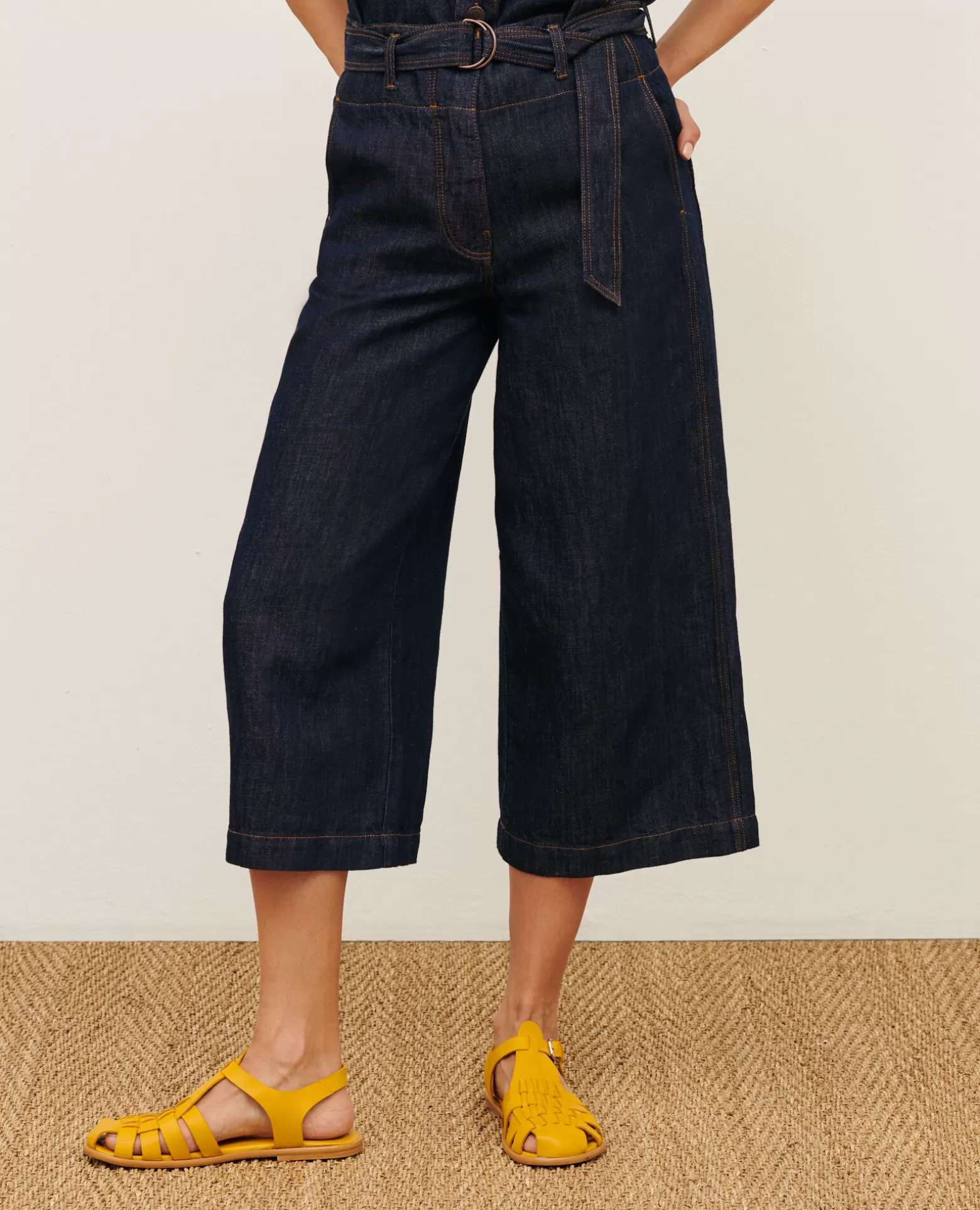 Pantalons | Comptoir des Cotonniers Babeth - Jupe-Culotte 0681 Rinse Denim