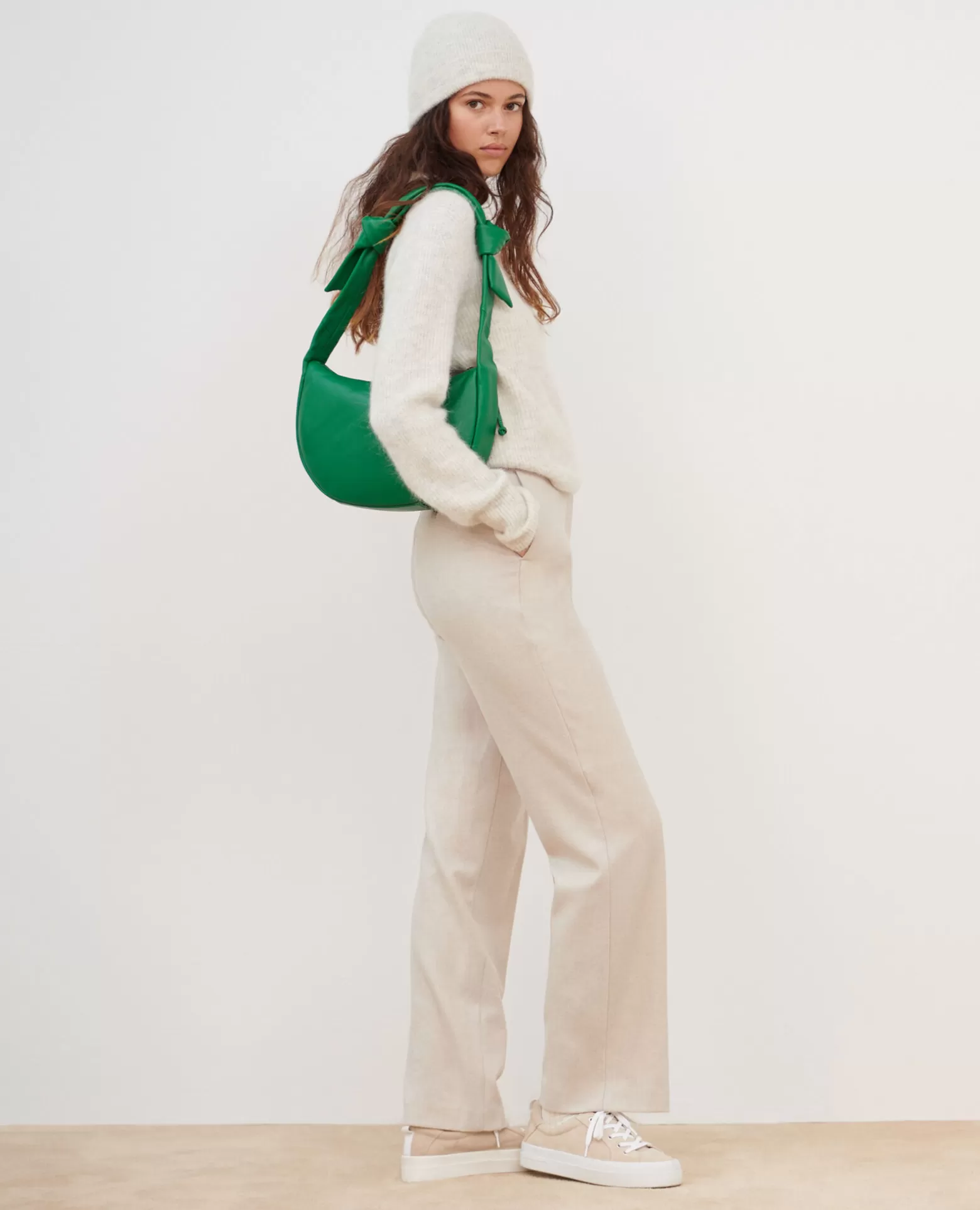 Pantalons | Comptoir des Cotonniers Blandine - Pantalon Droit En Flanelle 8838 40 Cream