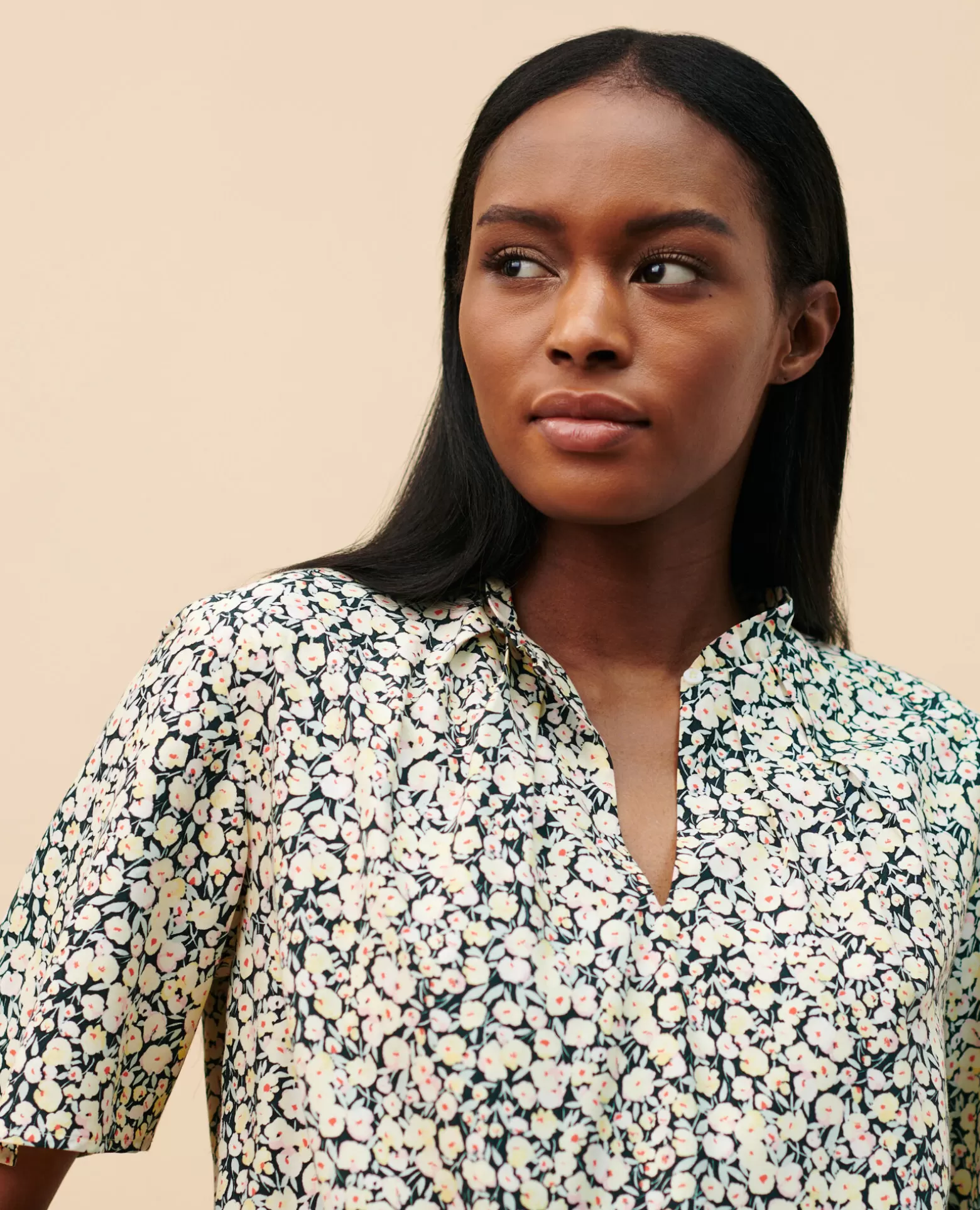 Blouses & Chemises | Comptoir des Cotonniers Blouse Imprimee 7302C 119 Print Yellow