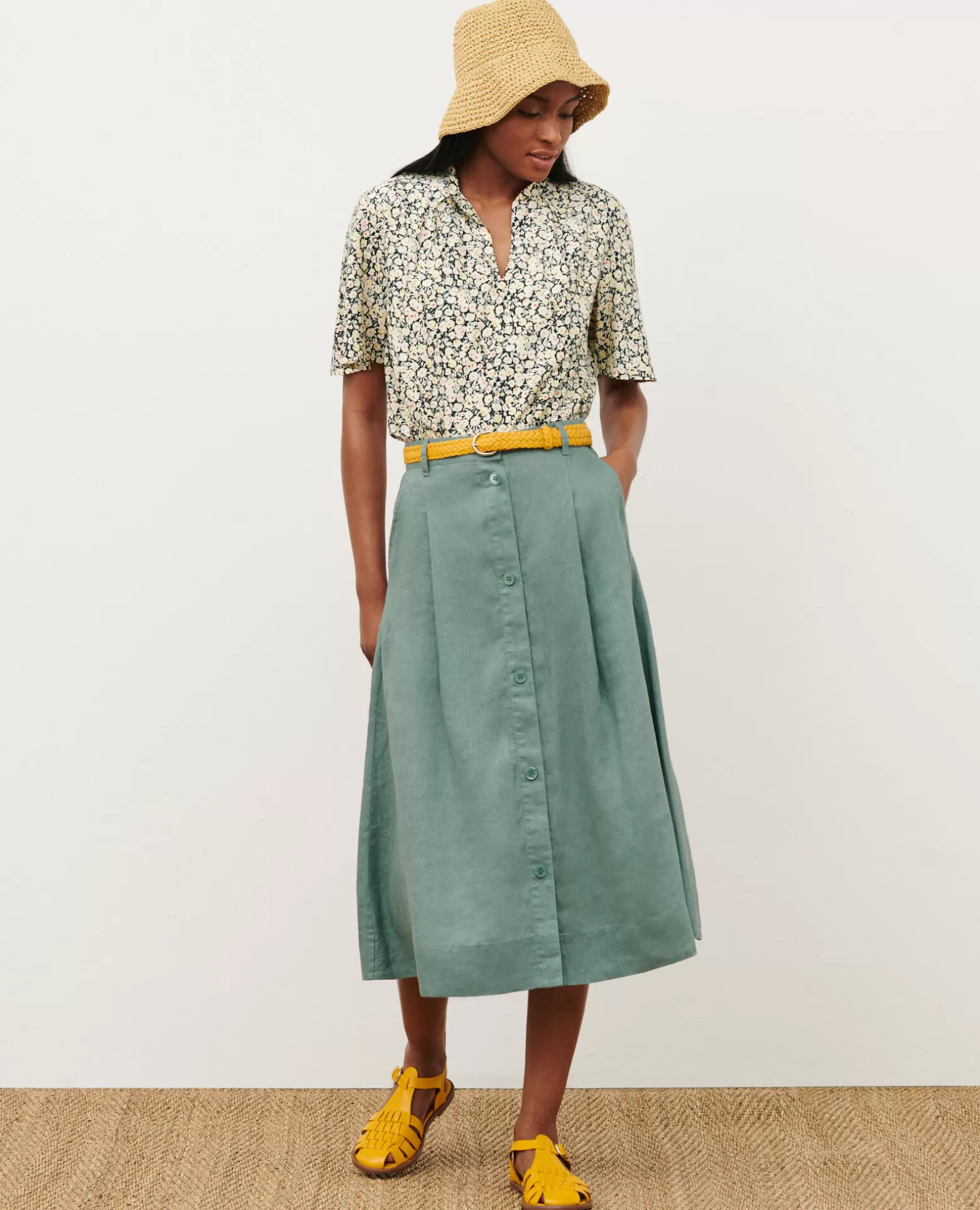 Blouses & Chemises | Comptoir des Cotonniers Blouse Imprimee 7302C 119 Print Yellow