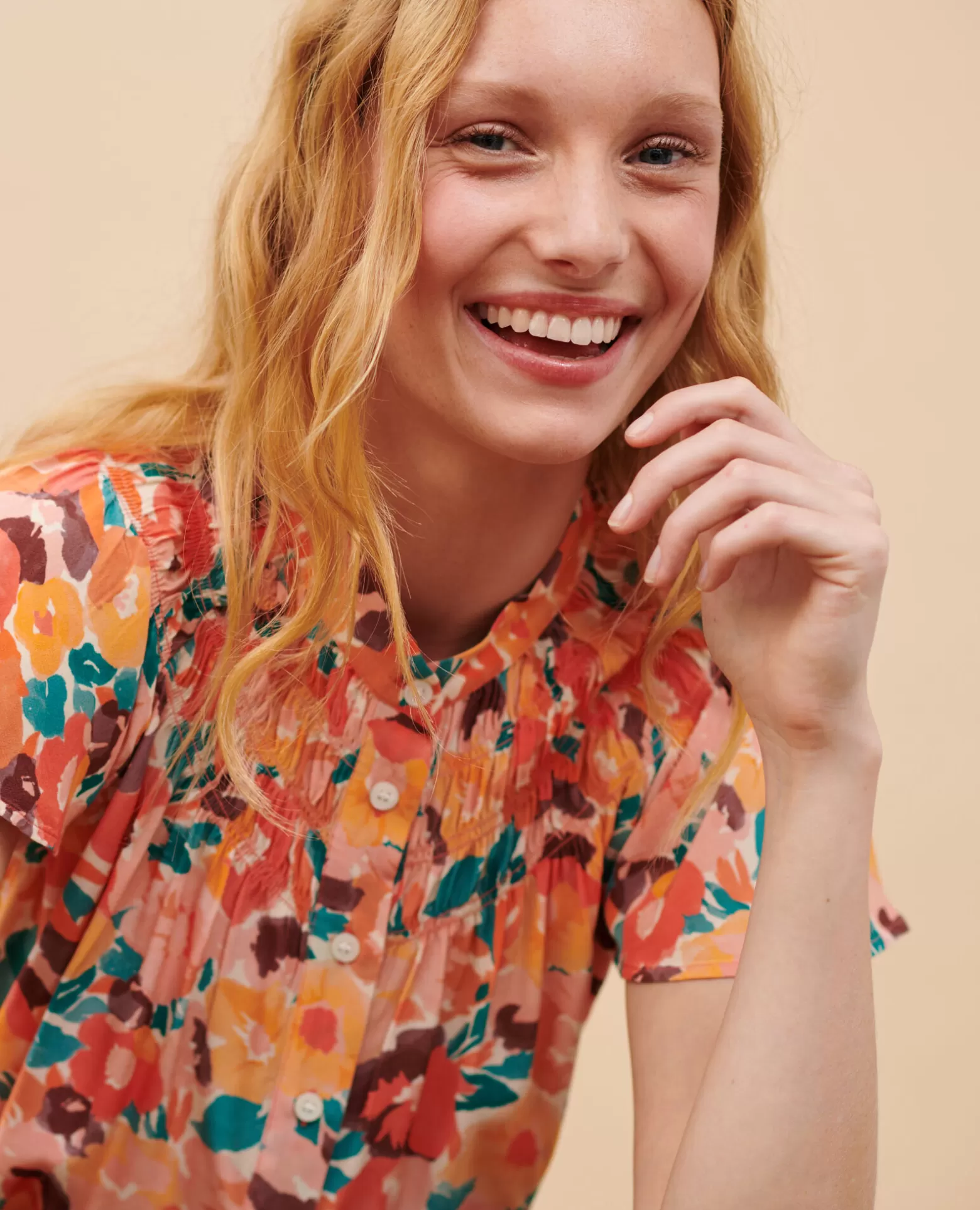 Blouses & Chemises | Comptoir des Cotonniers Blouse Imprimee Fluide 0230 Fauve Orange