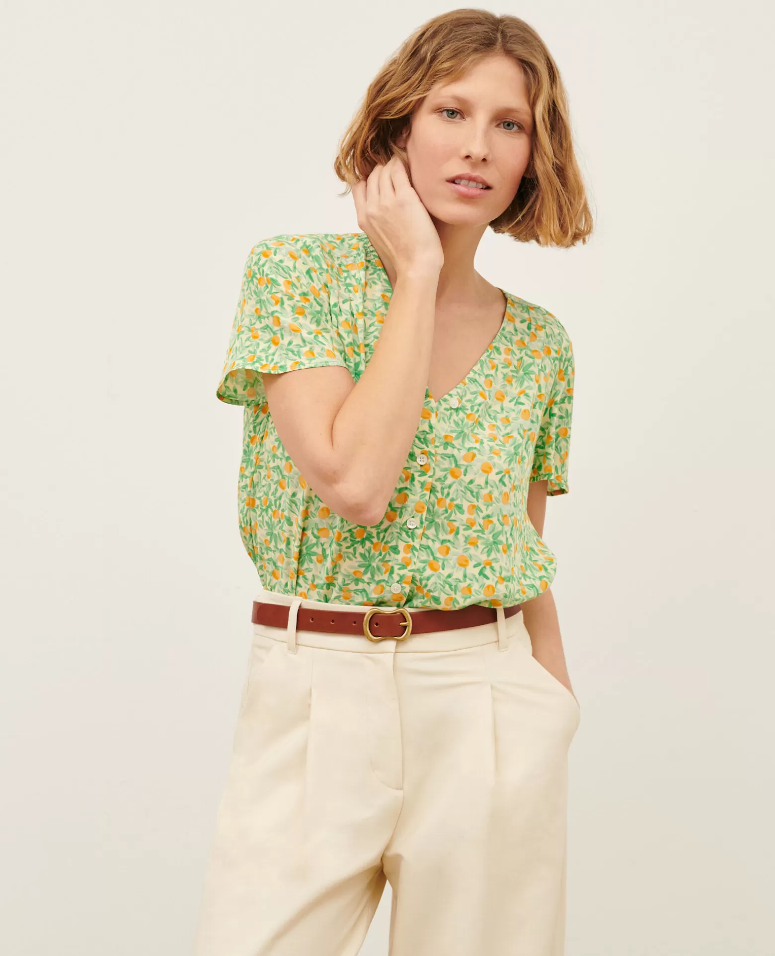 Blouses & Chemises | Comptoir des Cotonniers Blouse Imprimee Fluide 0420 Zest Yellow