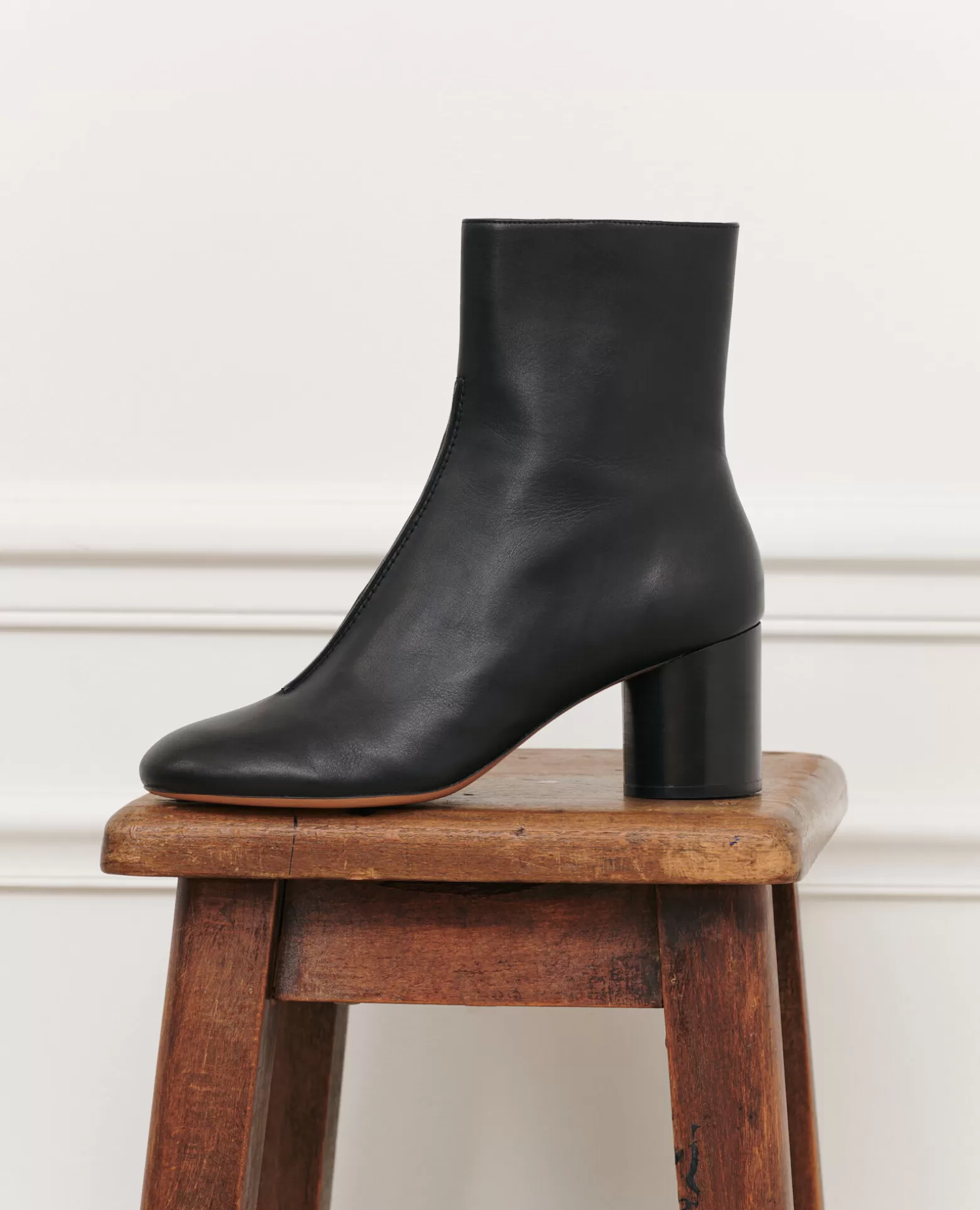 Chaussures | Comptoir des Cotonniers Boots A Talon En Cuir 4216 Black_Beauty