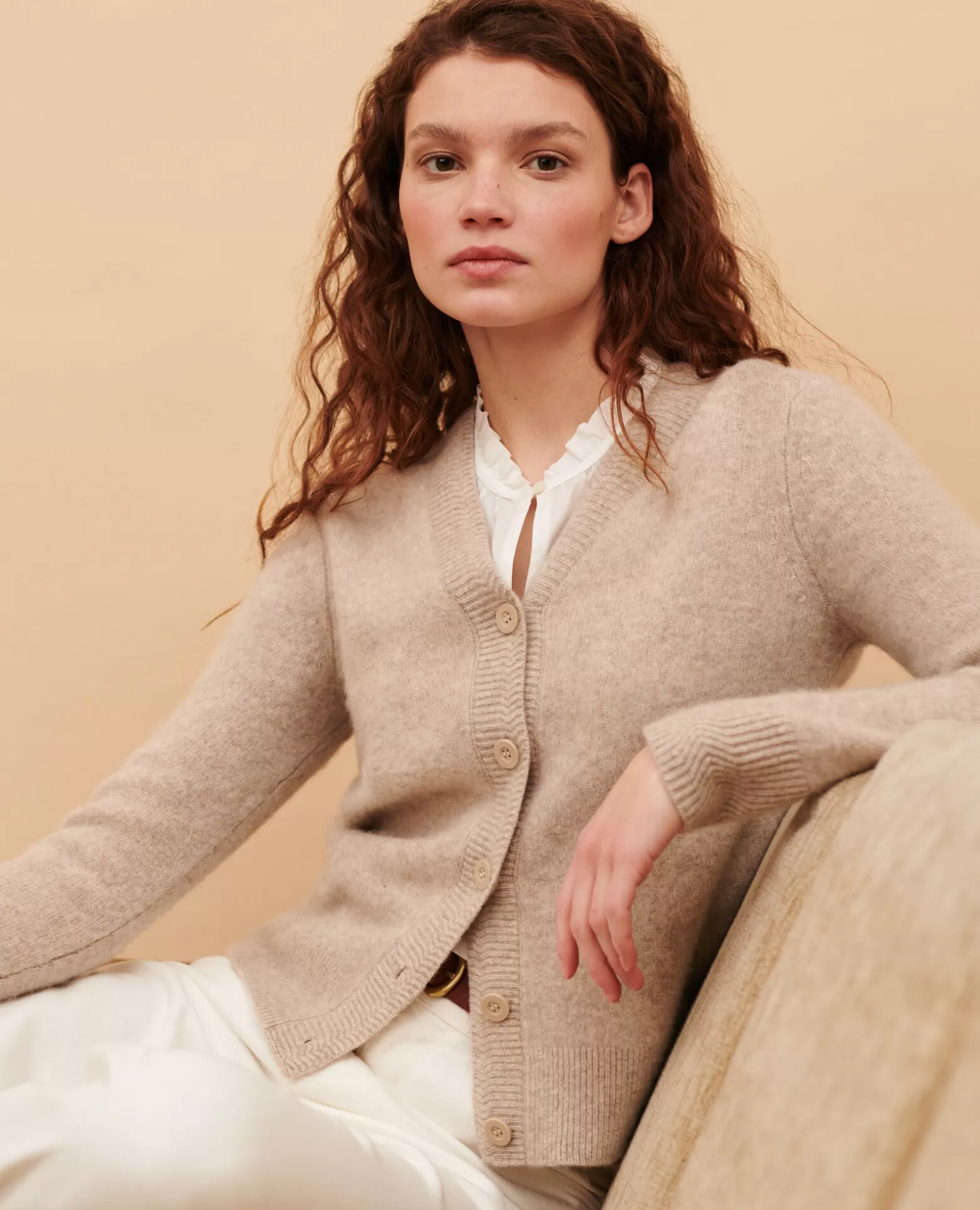 Maille | Comptoir des Cotonniers Cardigan En Cachemire 8810 02 Lightgray
