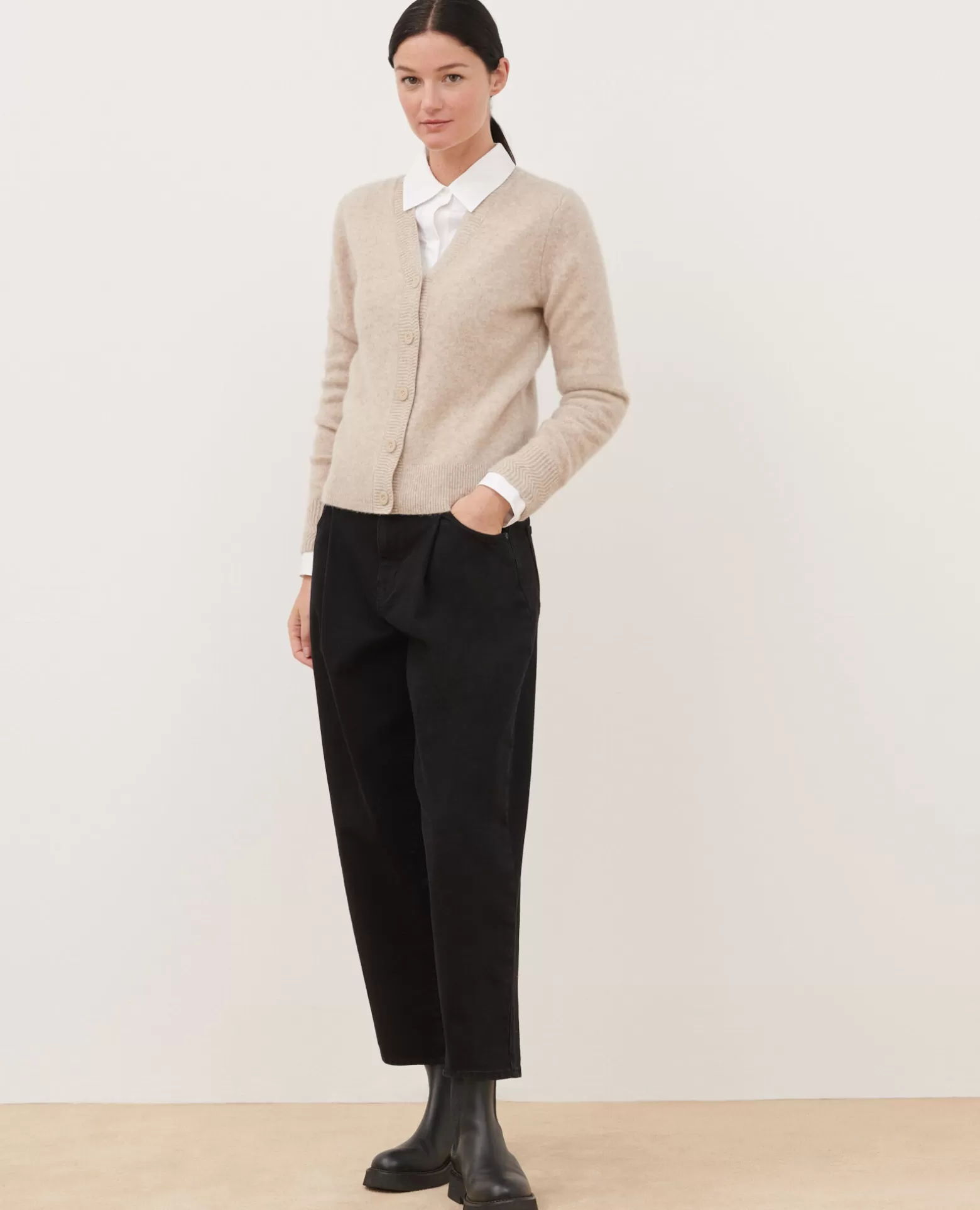 Maille | Comptoir des Cotonniers Cardigan En Cachemire 8810 02 Lightgray