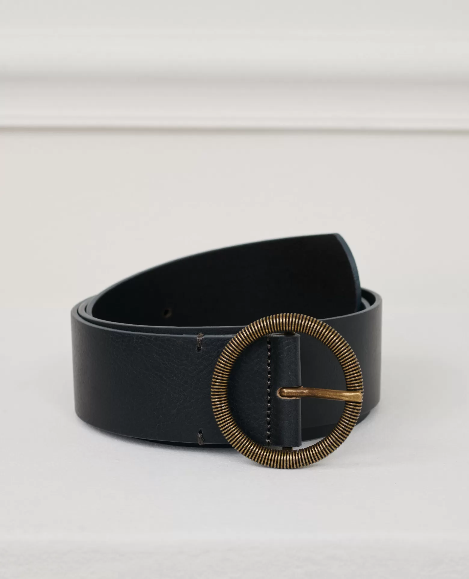 Ceintures | Comptoir des Cotonniers Ceinture Large En Cuir 9901 09 Faded Black