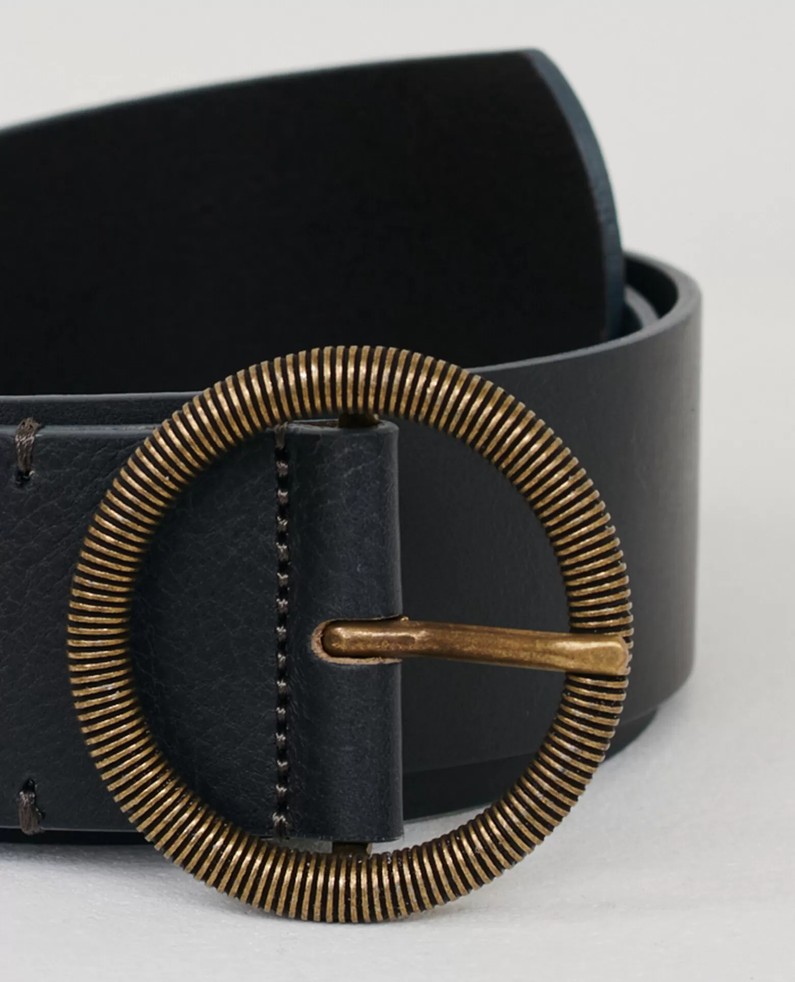 Ceintures | Comptoir des Cotonniers Ceinture Large En Cuir 9901 09 Faded Black