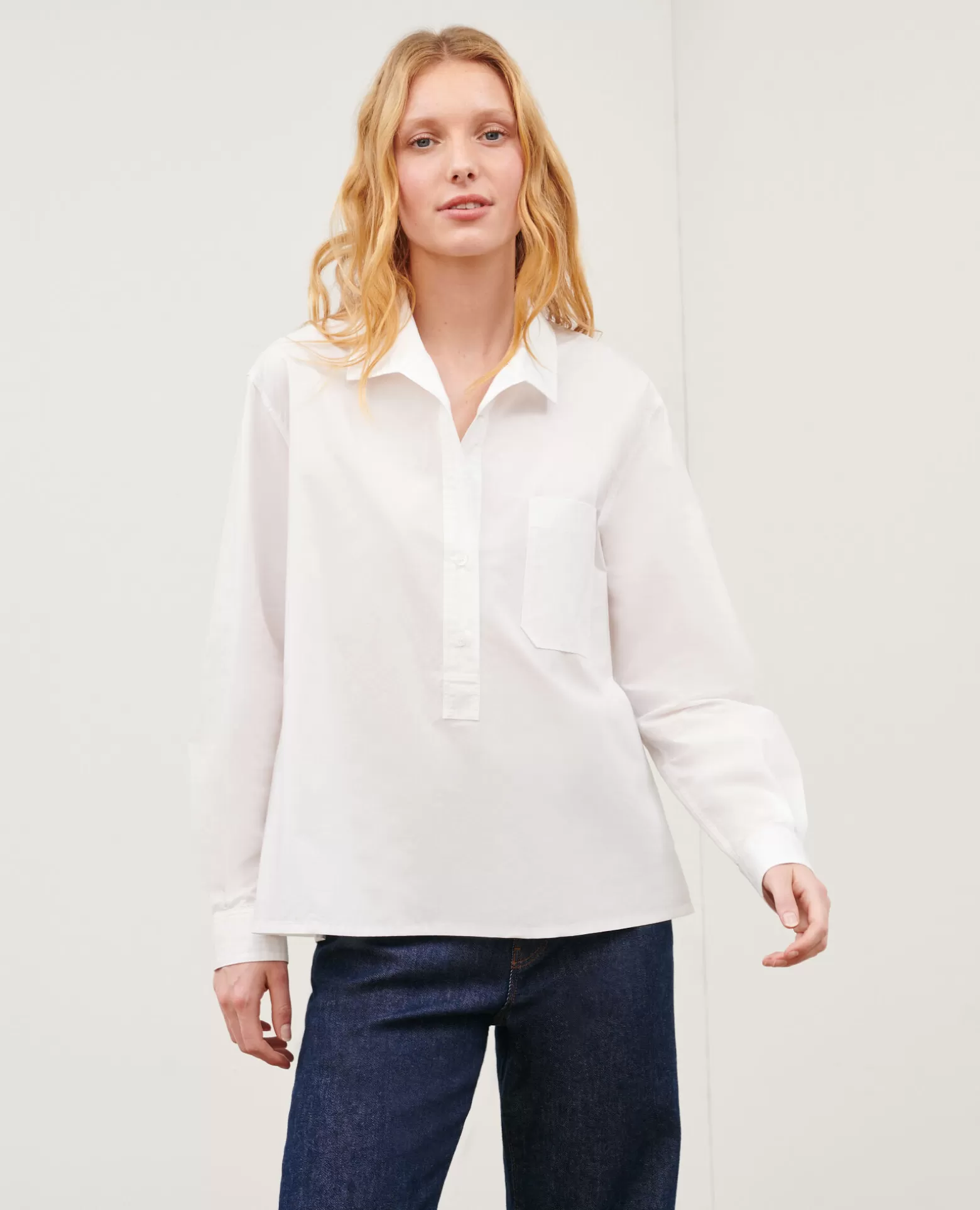 Blouses & Chemises | Comptoir des Cotonniers Chemise Caftan Ample En Coton 0007 White