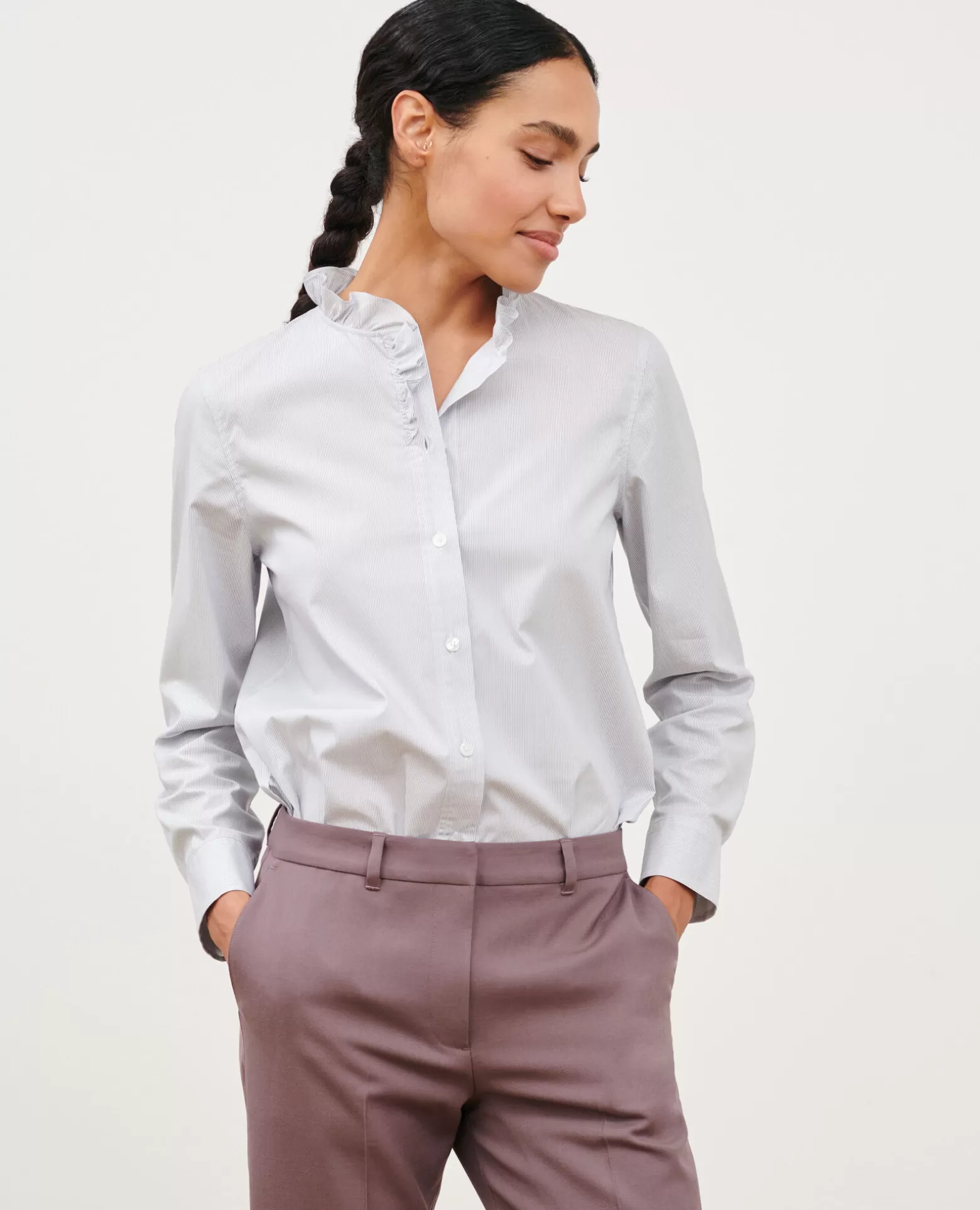 Blouses & Chemises | Comptoir des Cotonniers Chemise En Coton 8871 69 Navy Stripe