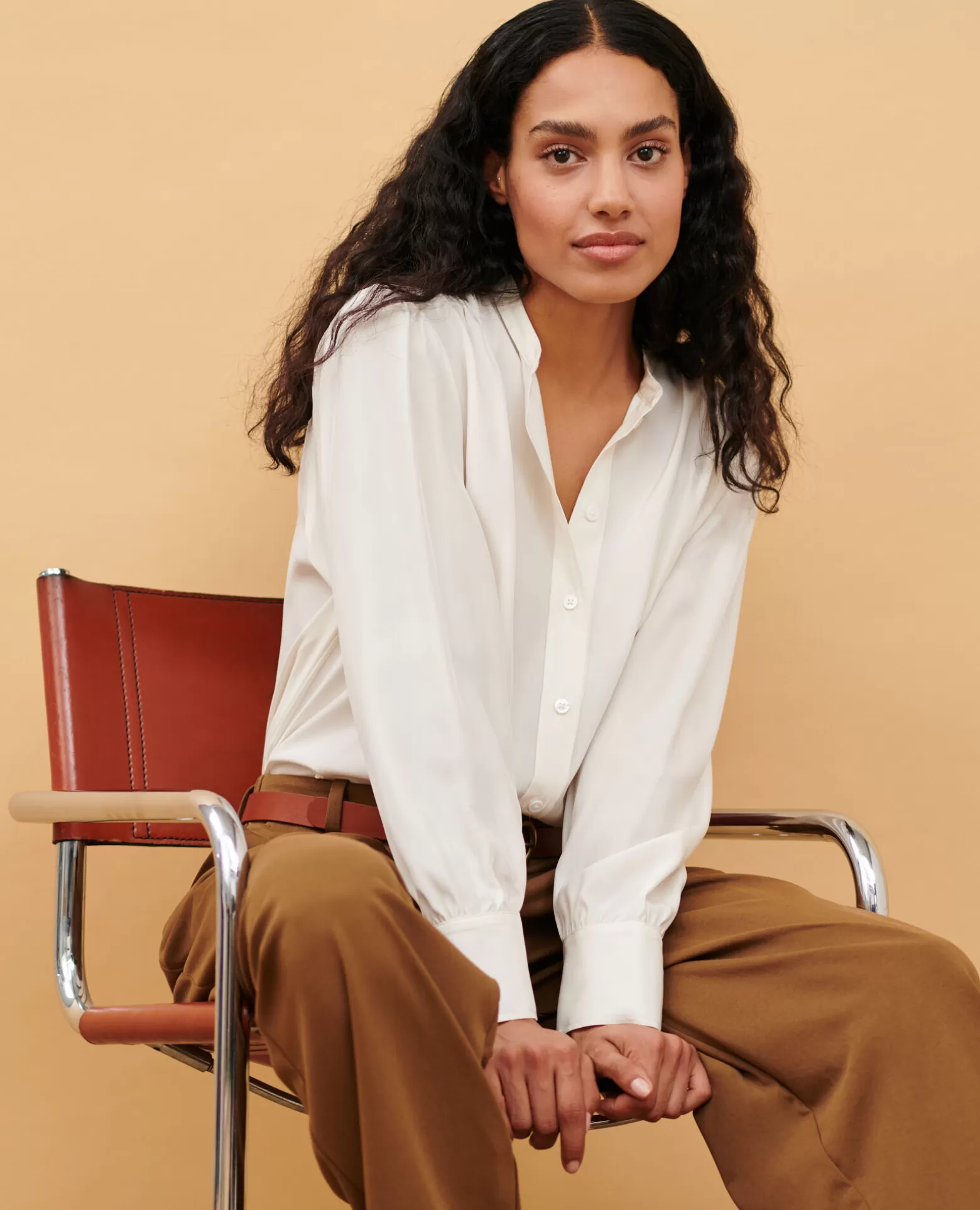 Blouses & Chemises | Comptoir des Cotonniers Chemise En Soie 4224 Gardenia