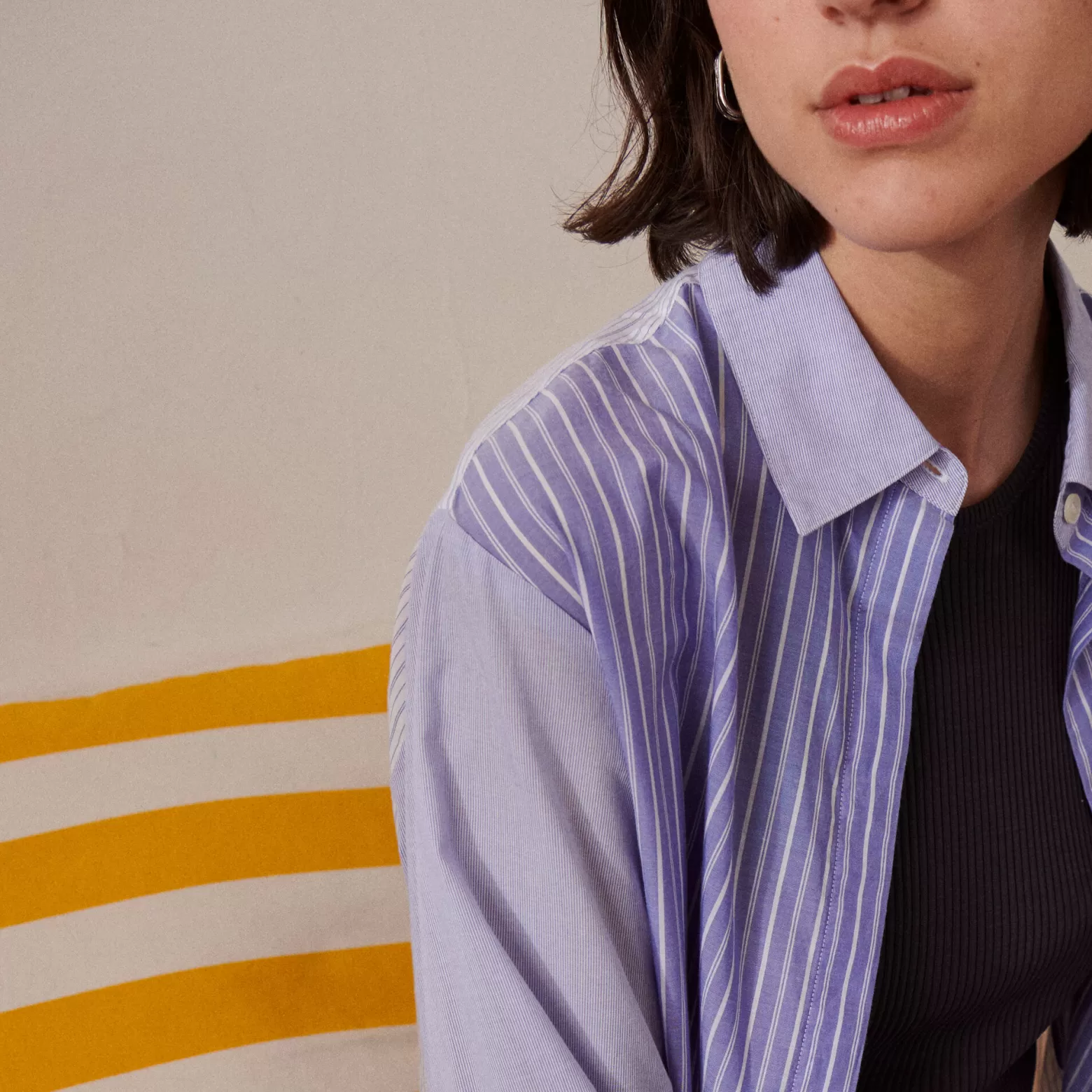 Blouses & Chemises | Comptoir des Cotonniers Chemise Liquette En Coton 0622 Blue Medium Stripes