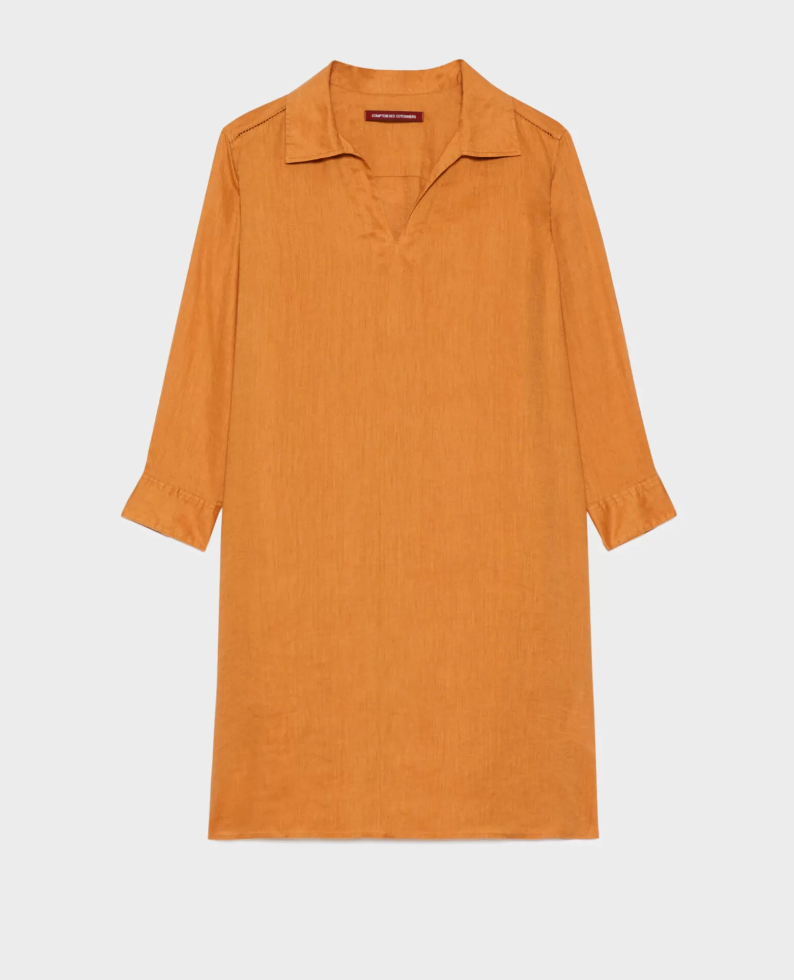 Robes | Comptoir des Cotonniers Daisy - Robe Ample En Lin 0320 Almond Brown