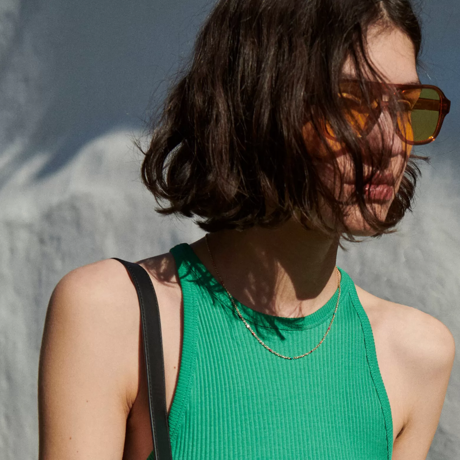 Tops | Comptoir des Cotonniers Debardeur En Coton 0542 Pine Green