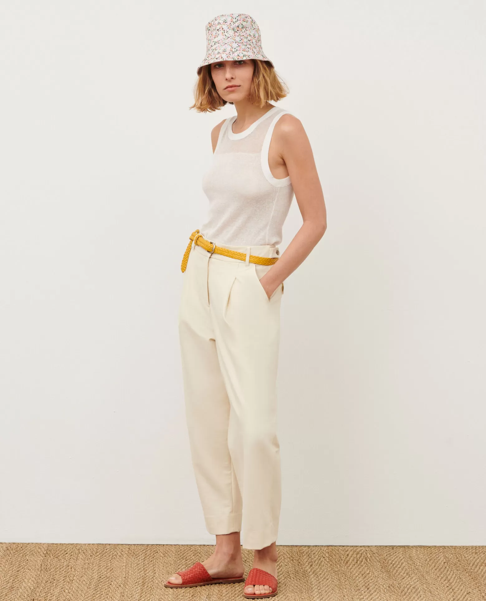 Tops | Comptoir des Cotonniers Debardeur En Coton Melange 0007 White