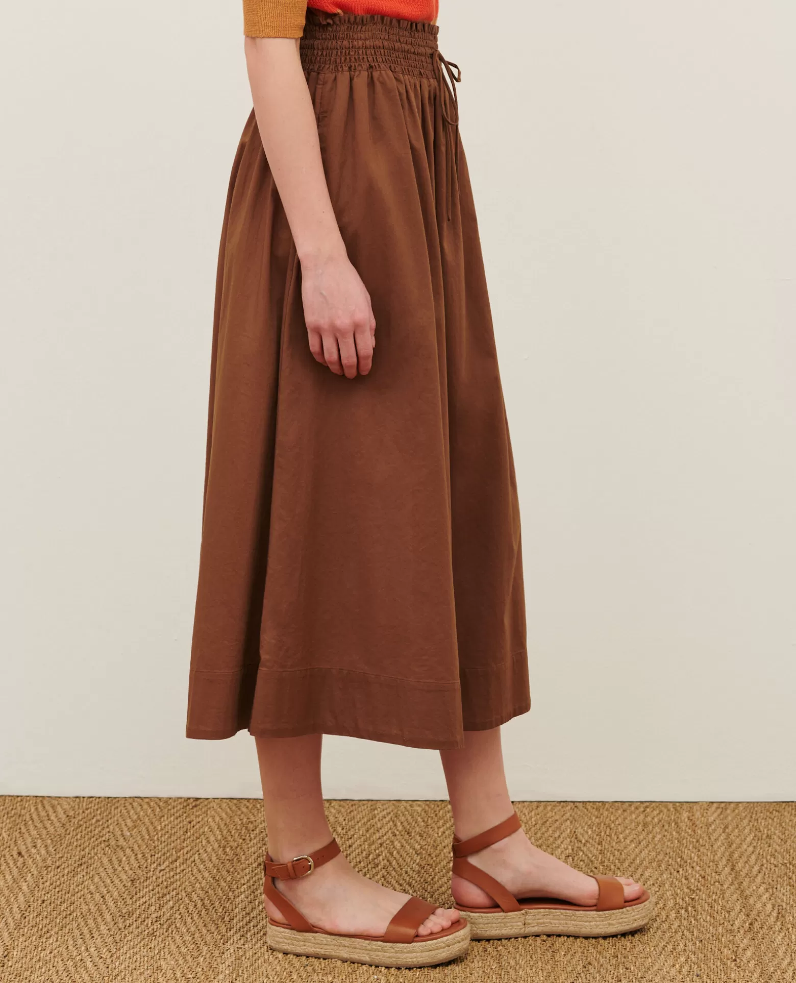 Jupes & Shorts | Comptoir des Cotonniers Jupe Longue En Coton 35 Brown