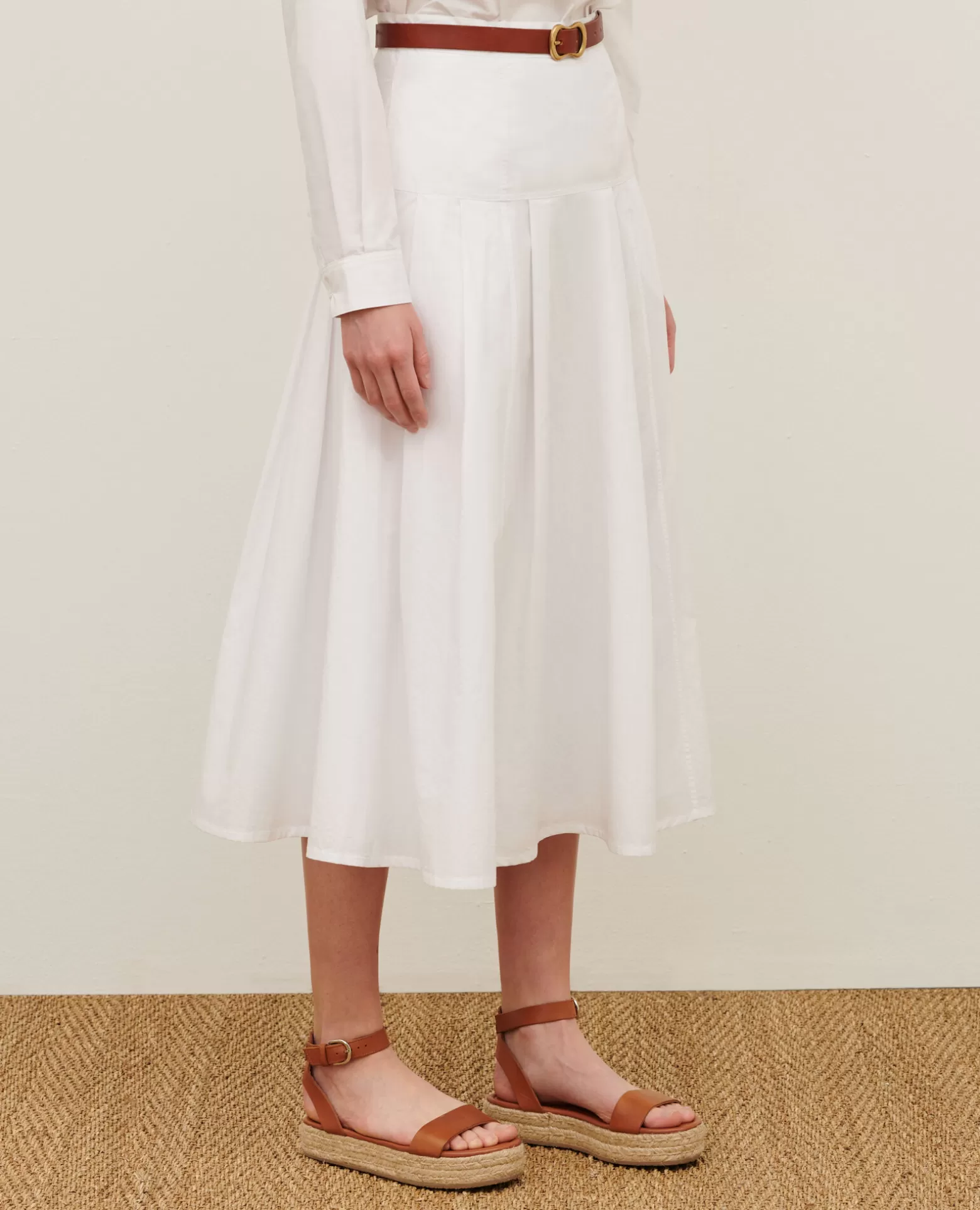 Jupes & Shorts | Comptoir des Cotonniers Jupe Longue En Coton 0007 White