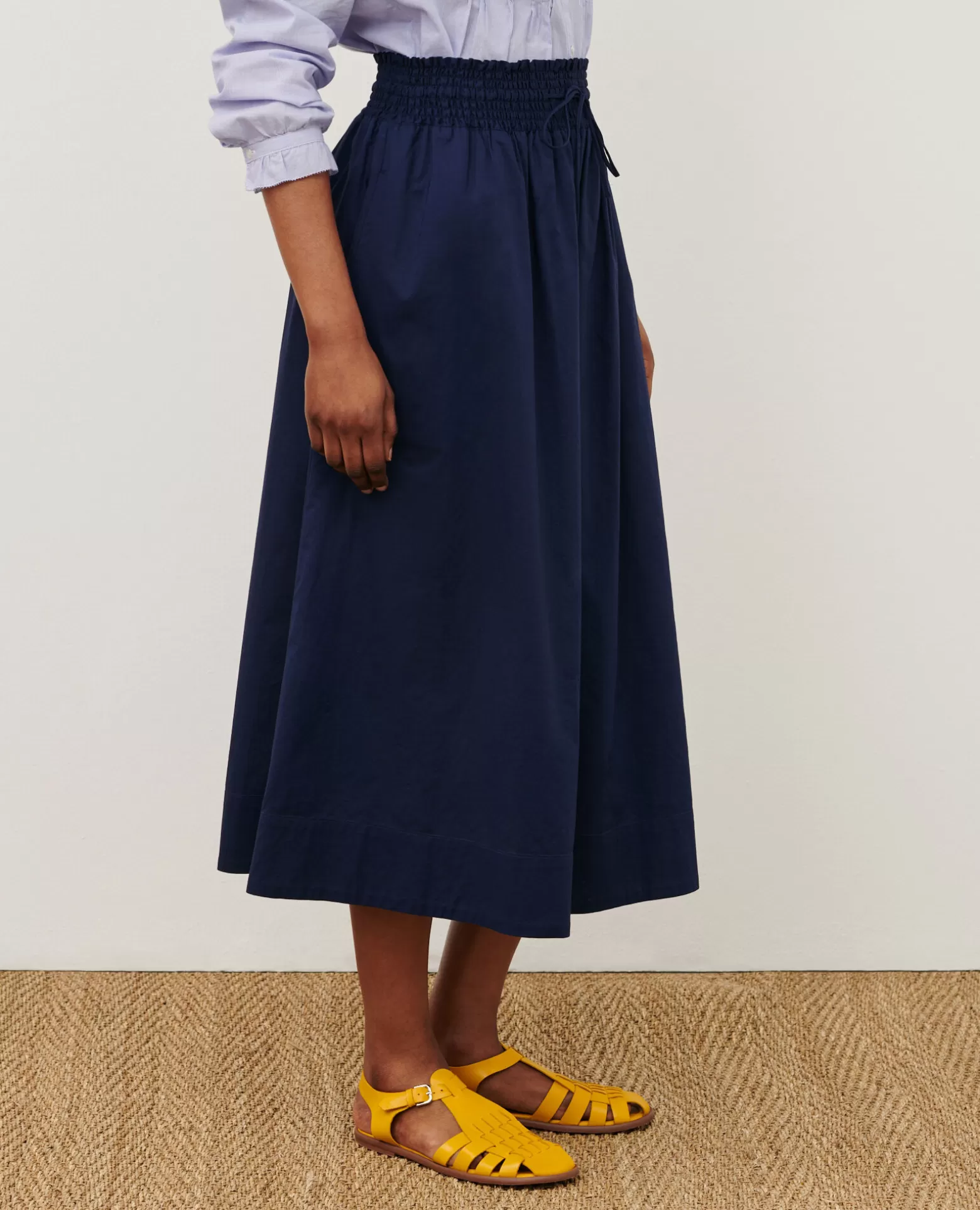 Jupes & Shorts | Comptoir des Cotonniers Jupe Longue En Coton 68 Blue