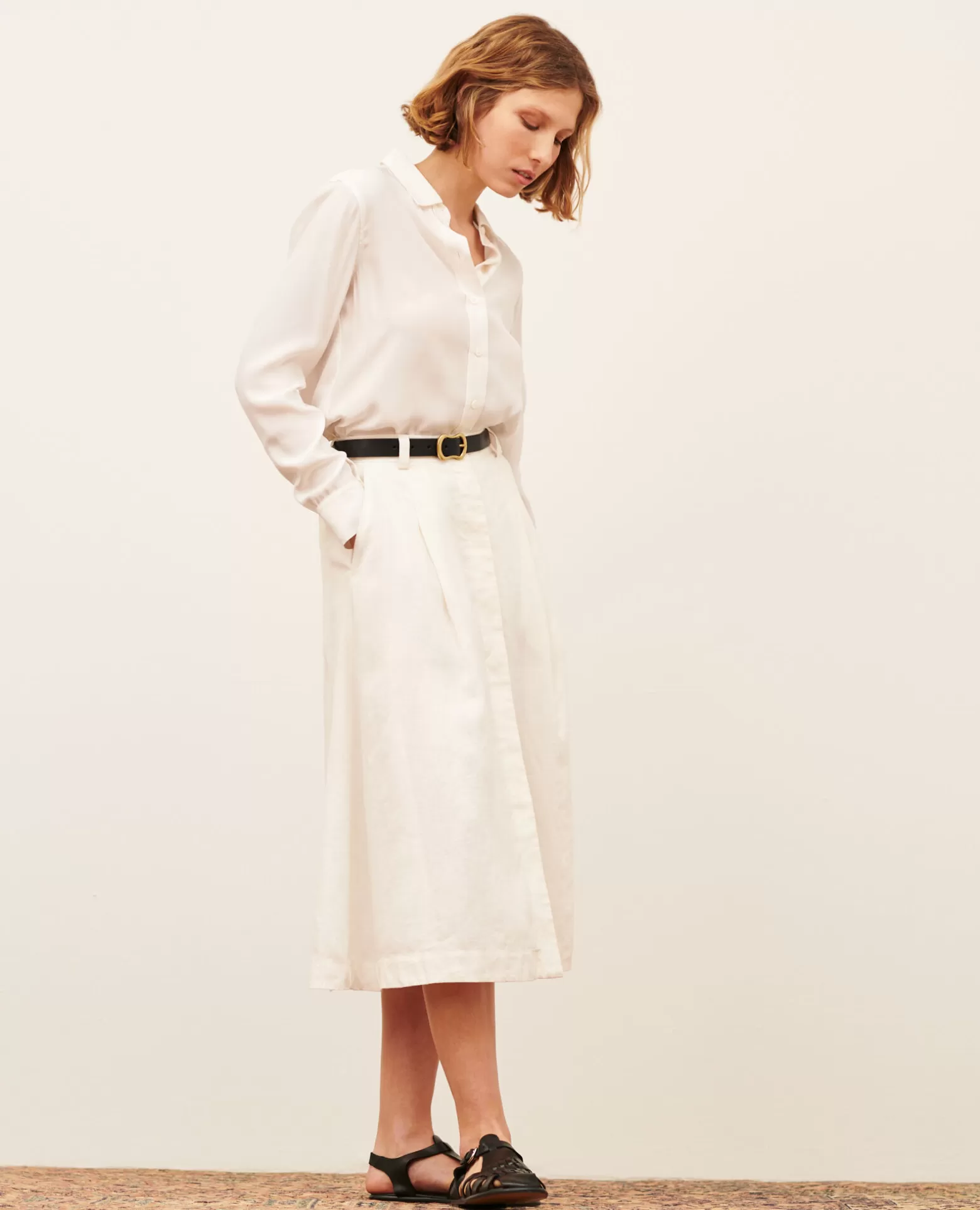 Jupes & Shorts | Comptoir des Cotonniers Jupe Longue En Lin 01 White