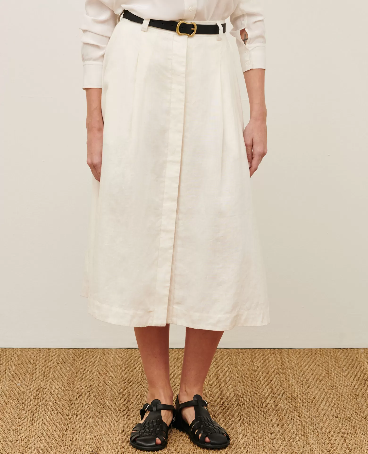 Jupes & Shorts | Comptoir des Cotonniers Jupe Longue En Lin 01 White