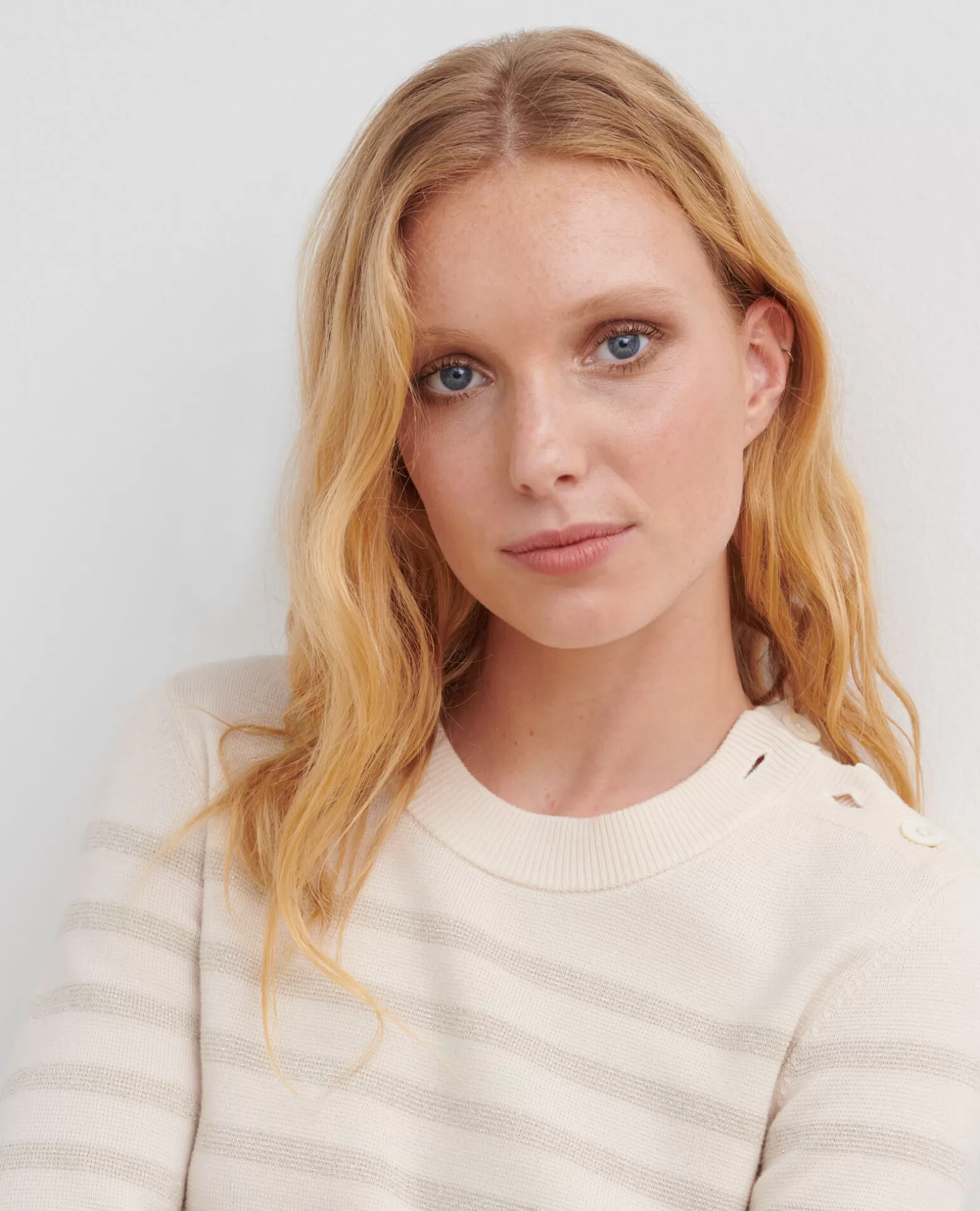 Maille | Comptoir des Cotonniers Maddy - Pull Marin En Laine Merinos 8801 01 Offwhite