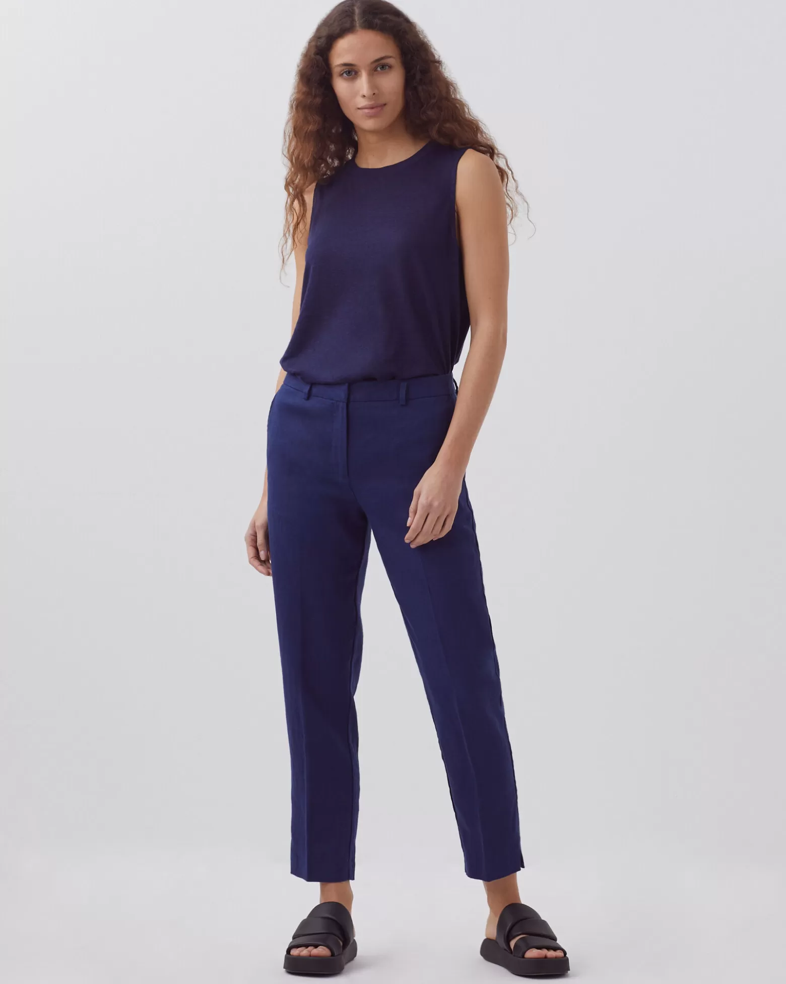 Pantalons | Comptoir des Cotonniers Marguerite - Pantalon Cigarette 0643 Medieval Blue