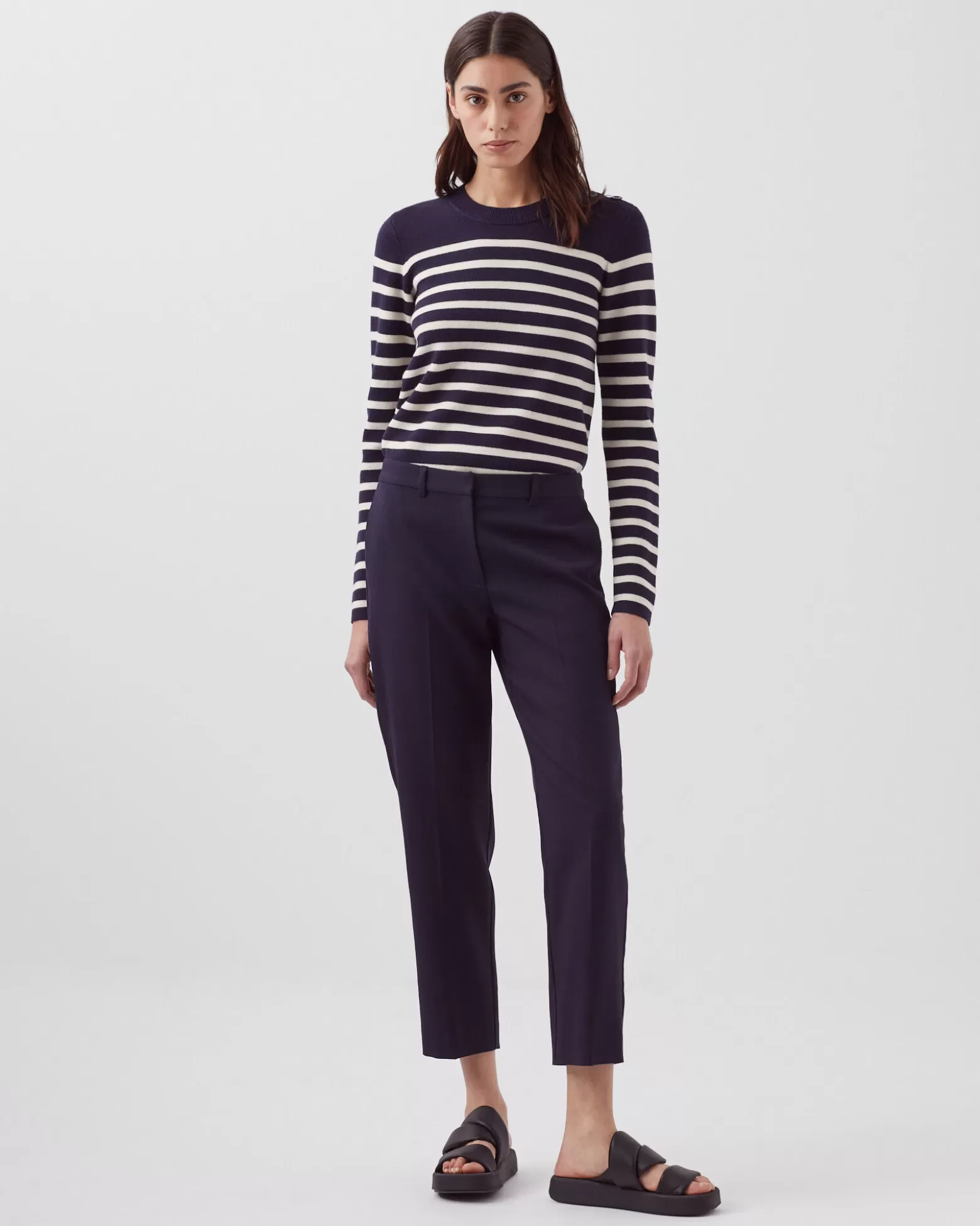 Pantalons | Comptoir des Cotonniers Marguerite - Pantalon Cigarette 7012C 69 Navy