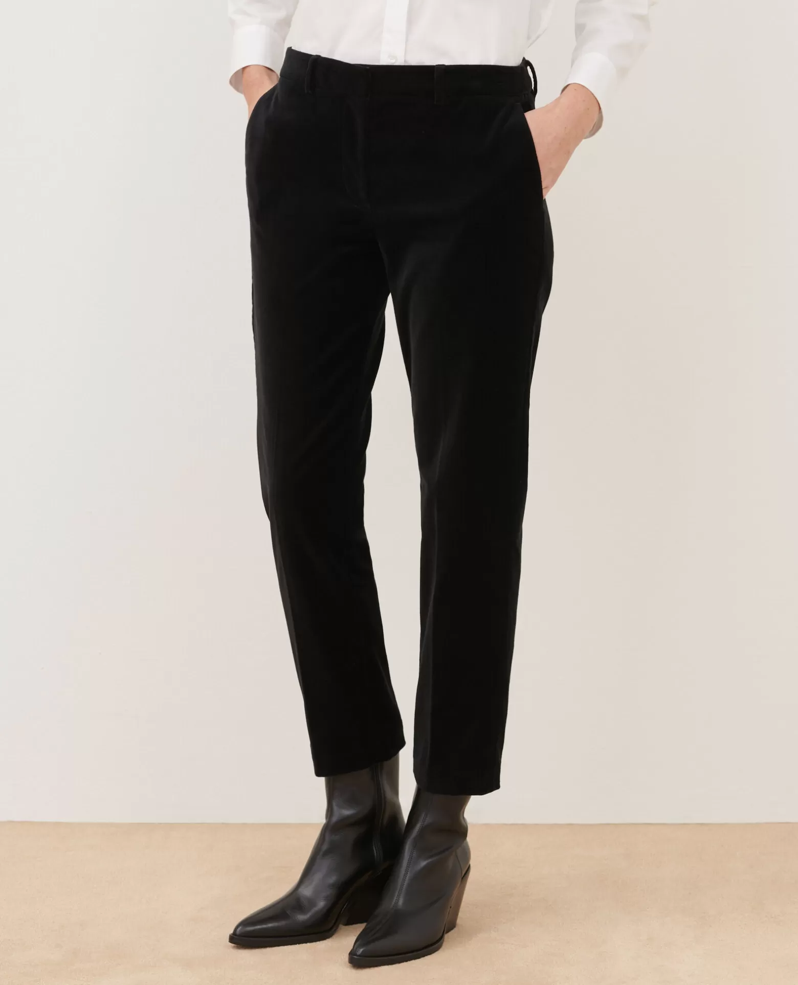 Pantalons | Comptoir des Cotonniers Marguerite - Pantalon Cigarette 4216 Black_Beauty