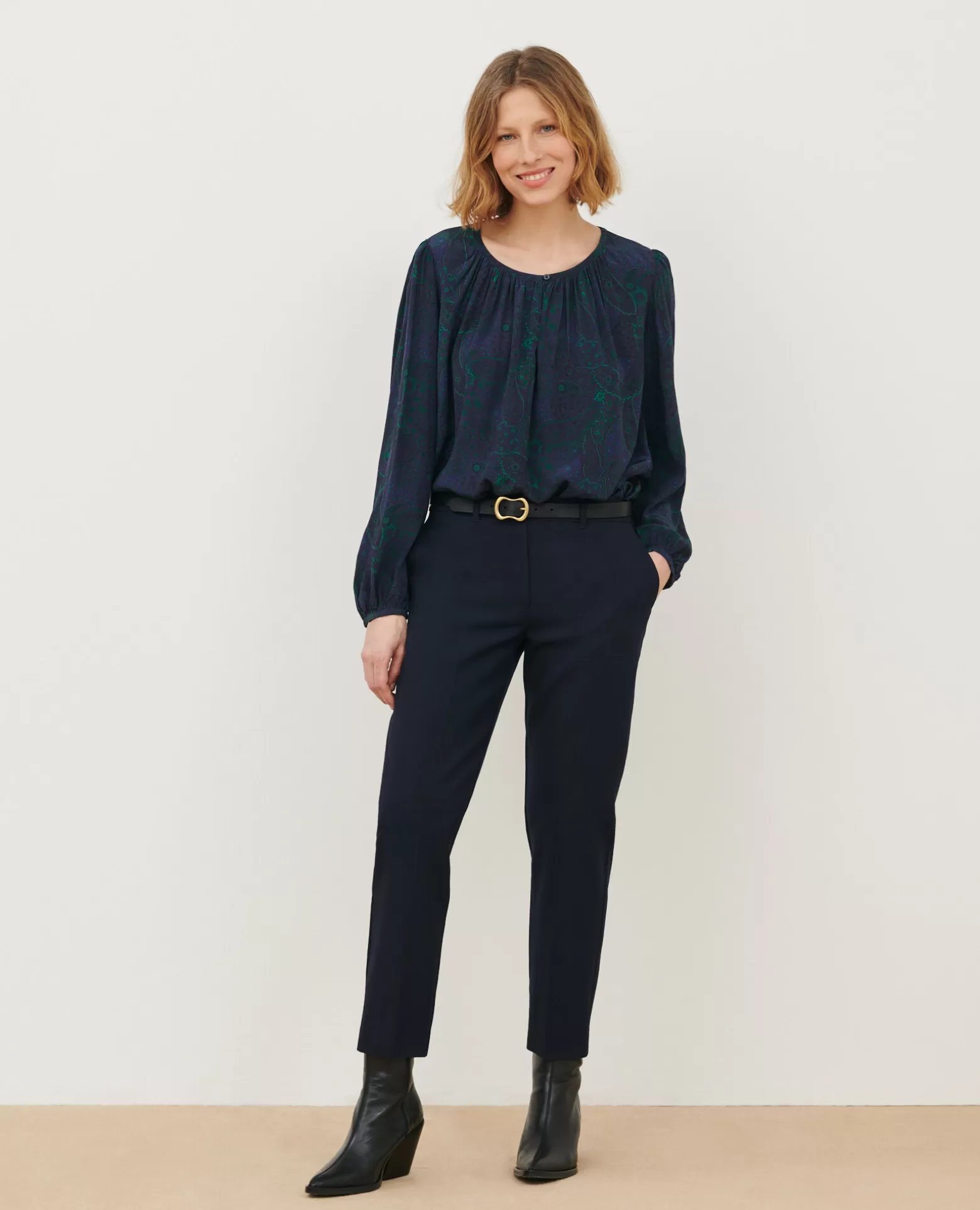 Pantalons | Comptoir des Cotonniers Marguerite - Pantalon Cigarette 7012C 69 Navy