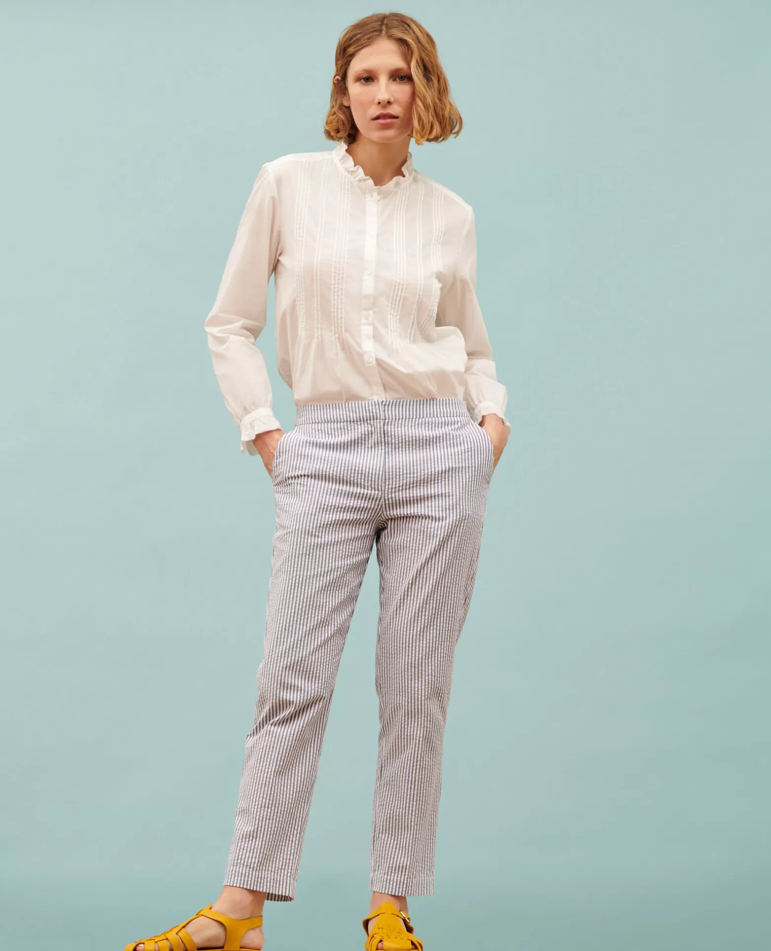 Pantalons | Comptoir des Cotonniers Marguerite - Pantalon Cigarette Str Navy