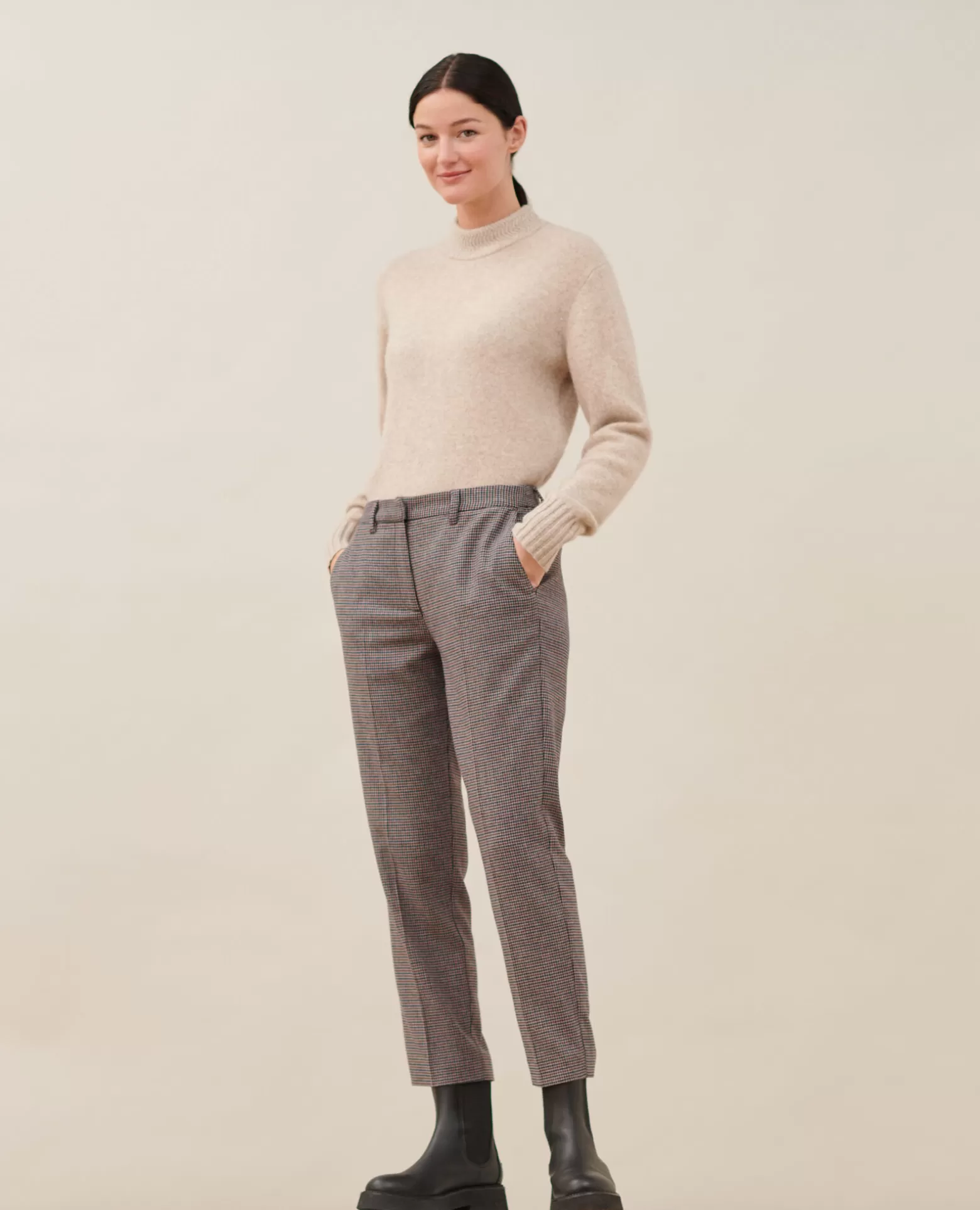 Pantalons | Comptoir des Cotonniers Marguerite - Pantalon Cigarette 8894 03 Gray Check