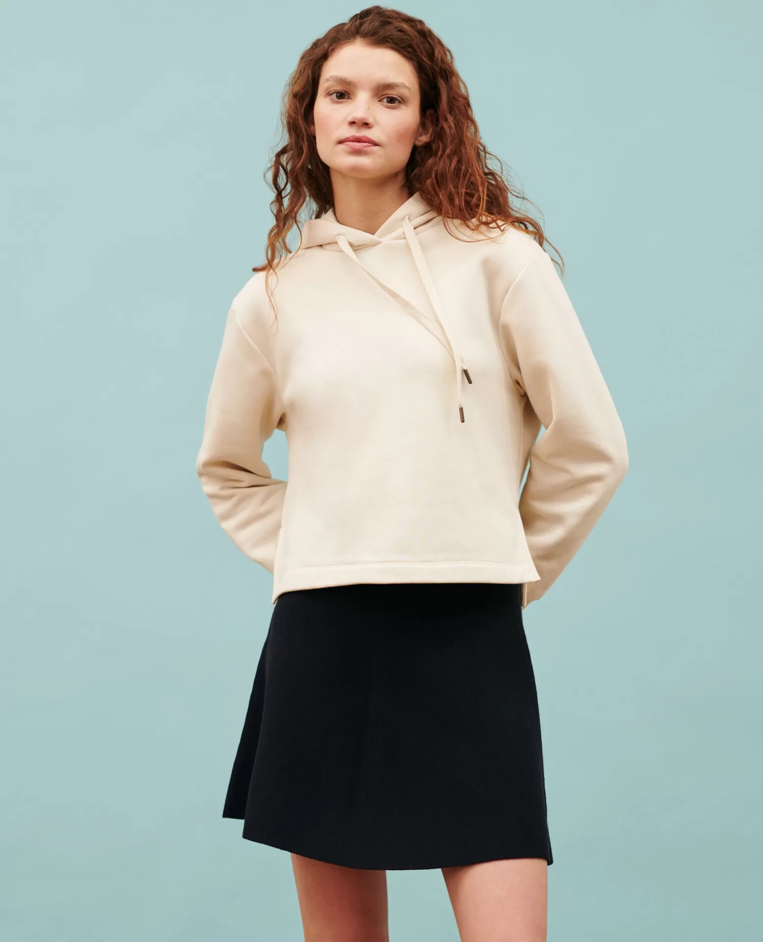 Jupes & Shorts | Comptoir des Cotonniers Mini Jupe En Laine 8891 09 Black
