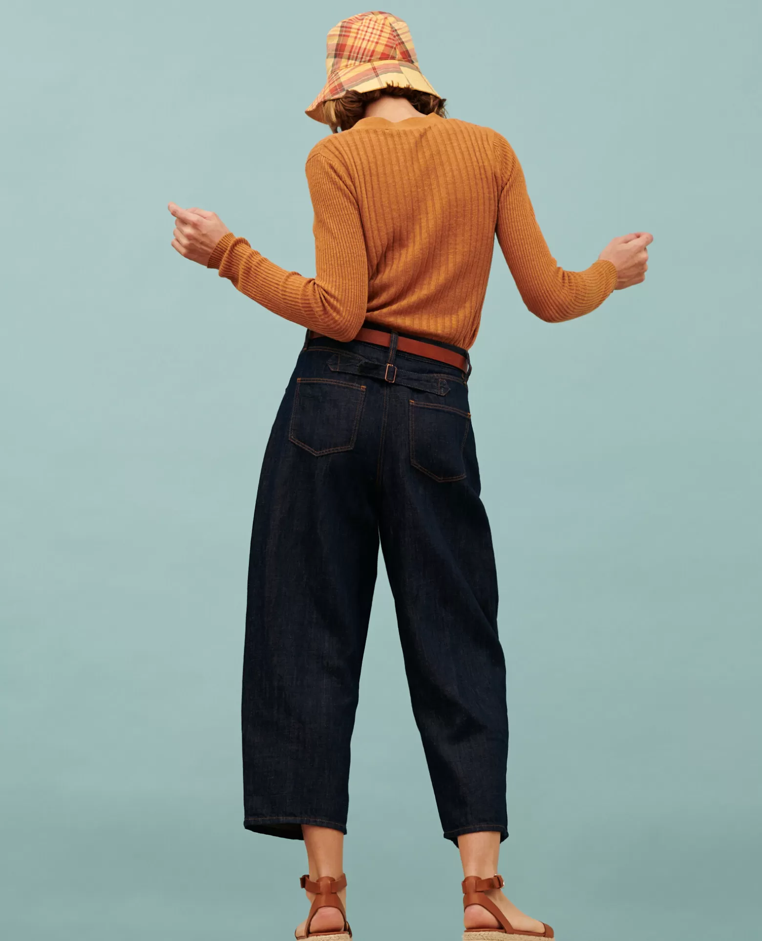 Pantalons | Comptoir des Cotonniers Peggy - Pantalon En Toile Denim 0681 Rinse Denim