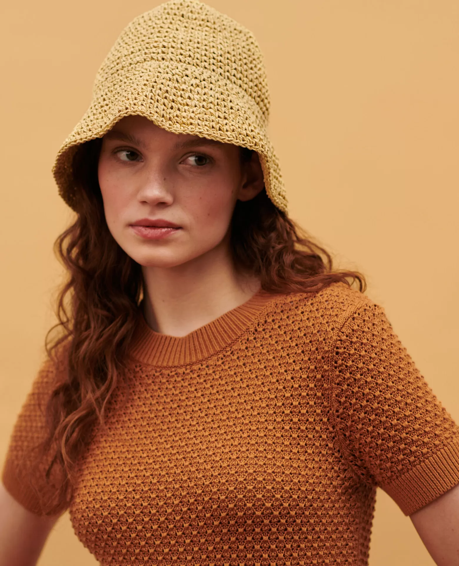 Maille | Comptoir des Cotonniers Pull A Manches Courtes En Coton 0320 Almond Brown