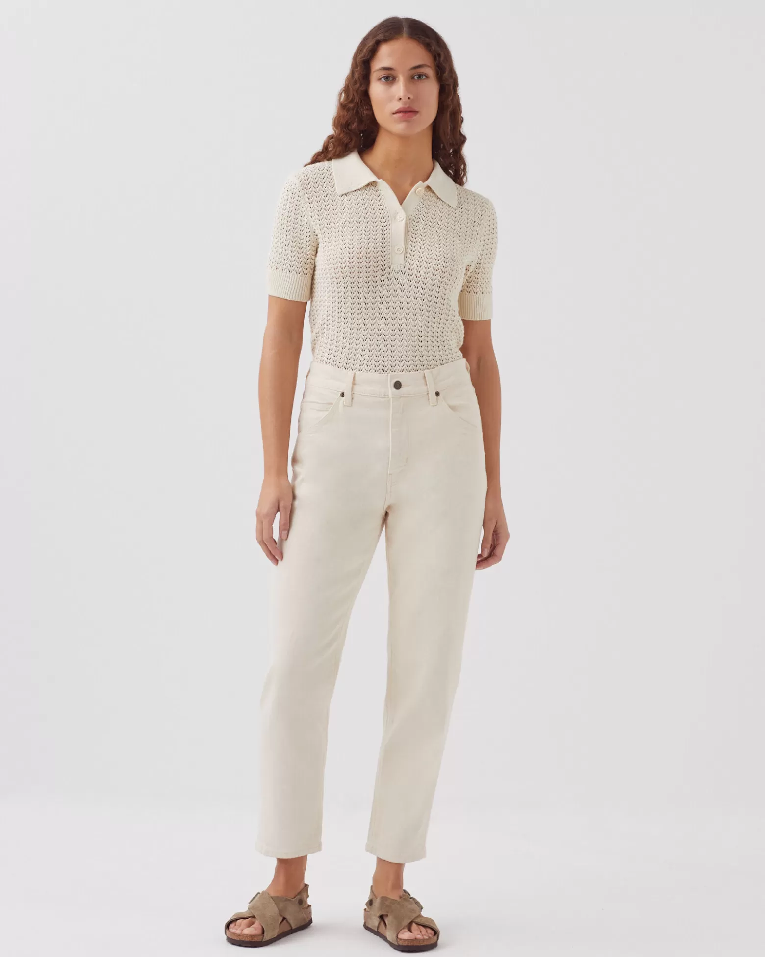 Jeans | Comptoir des Cotonniers Rita - Slouchy - Jean Ample En Coton 8904 01_Offwhite