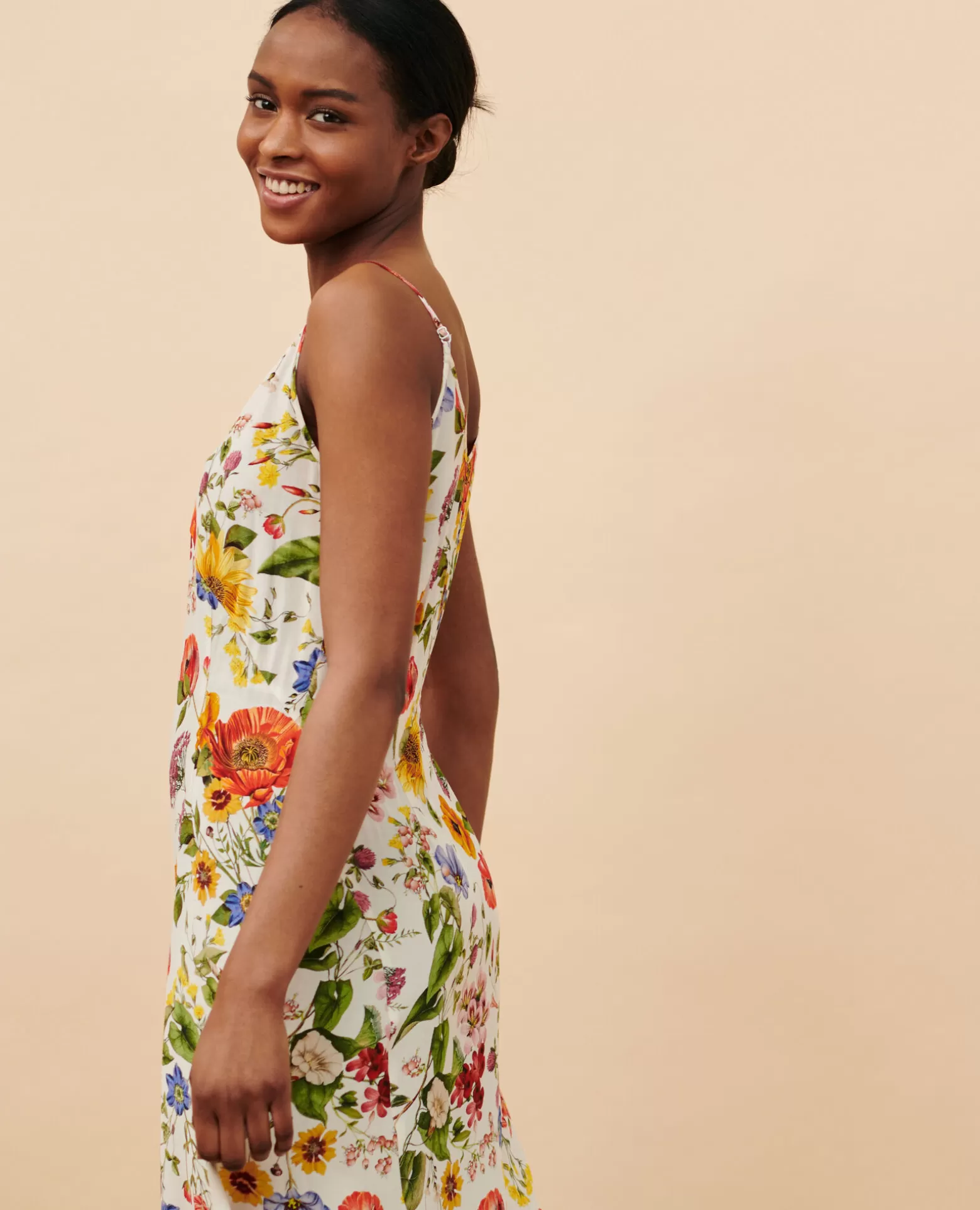 Robes | Comptoir des Cotonniers Robe Asymetrique Fluide 0020 White Herbier