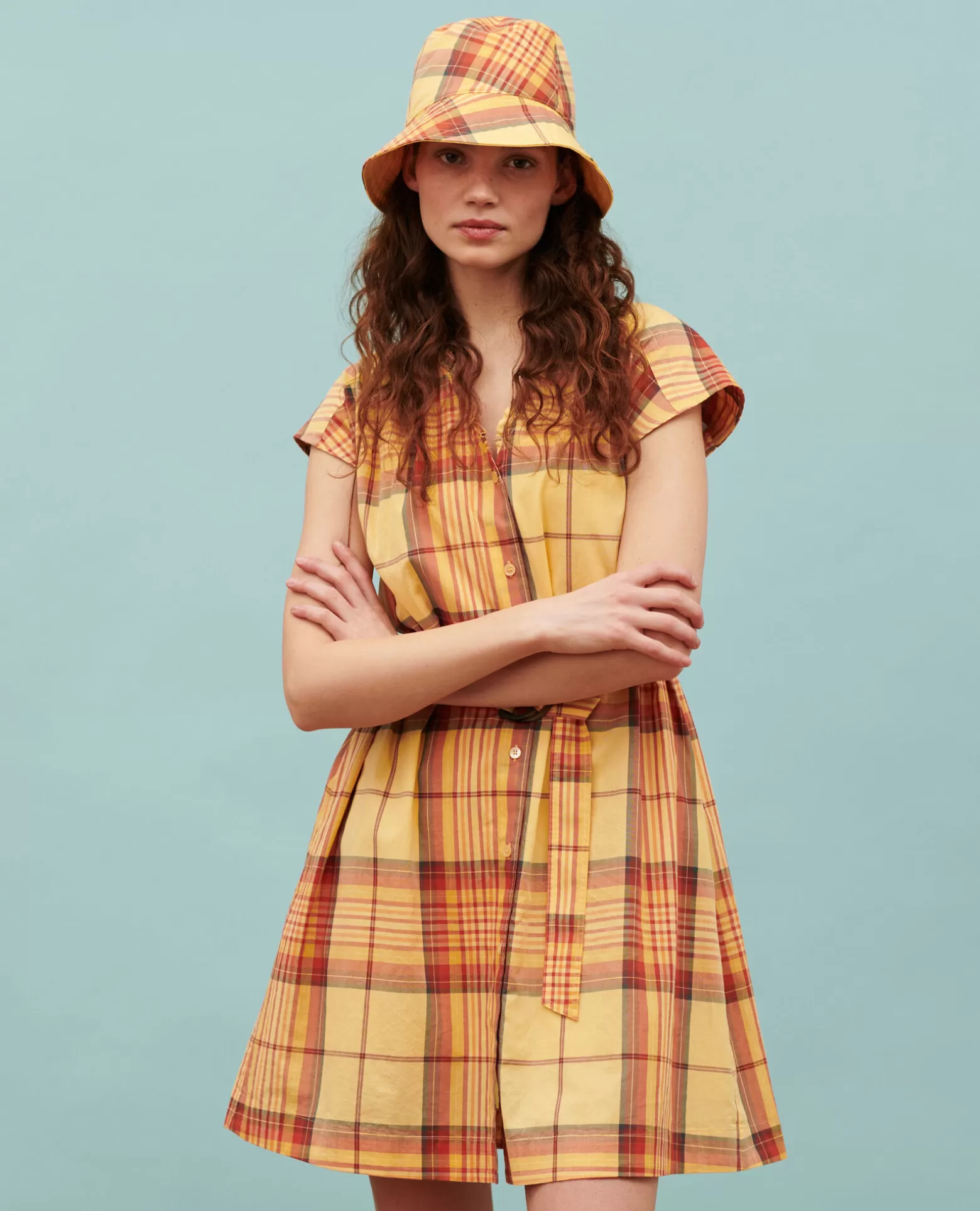 Robes | Comptoir des Cotonniers Robe Chemise En Coton 0241 Orange