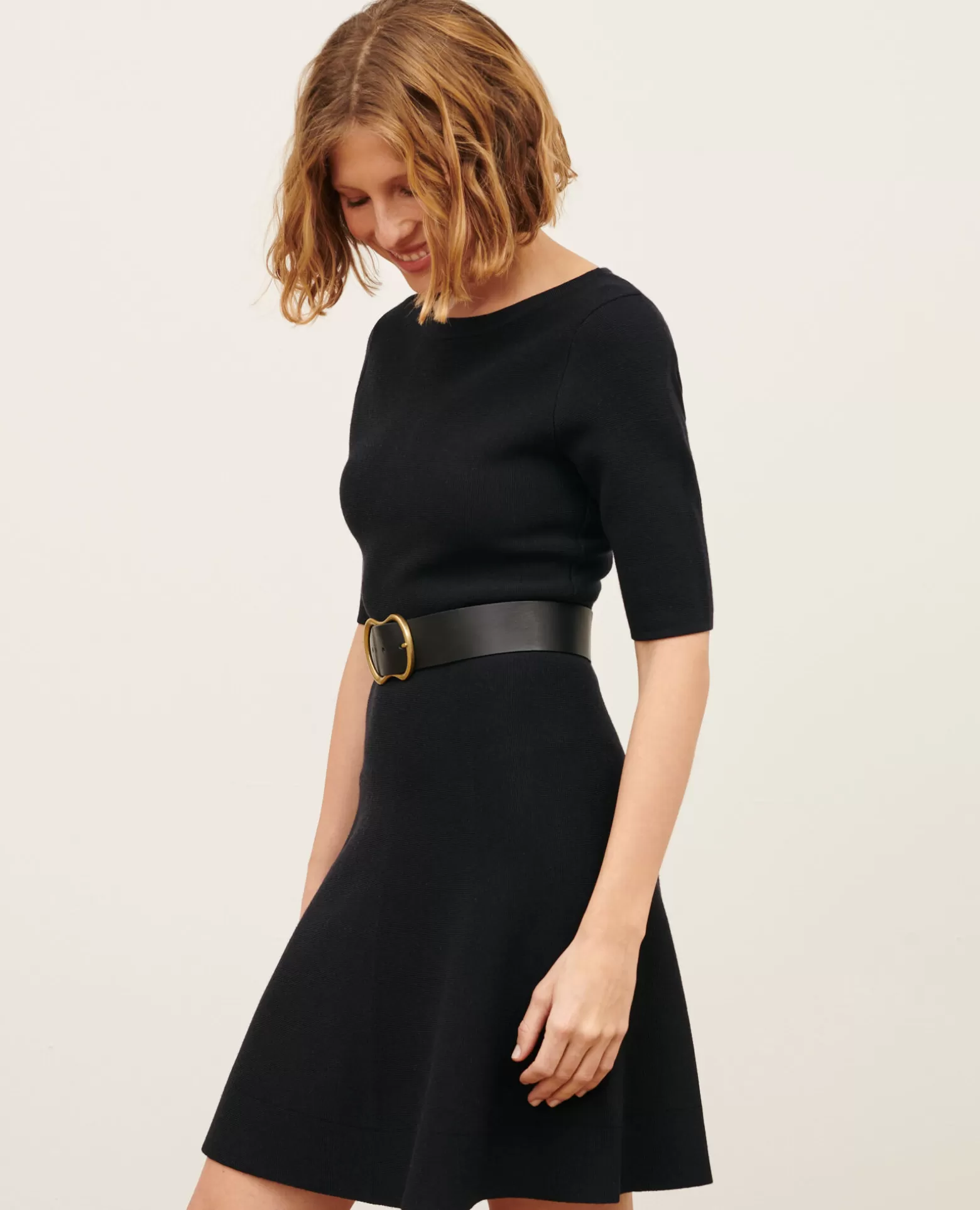 Robes | Comptoir des Cotonniers Robe Courte En Laine 8824 09 Black