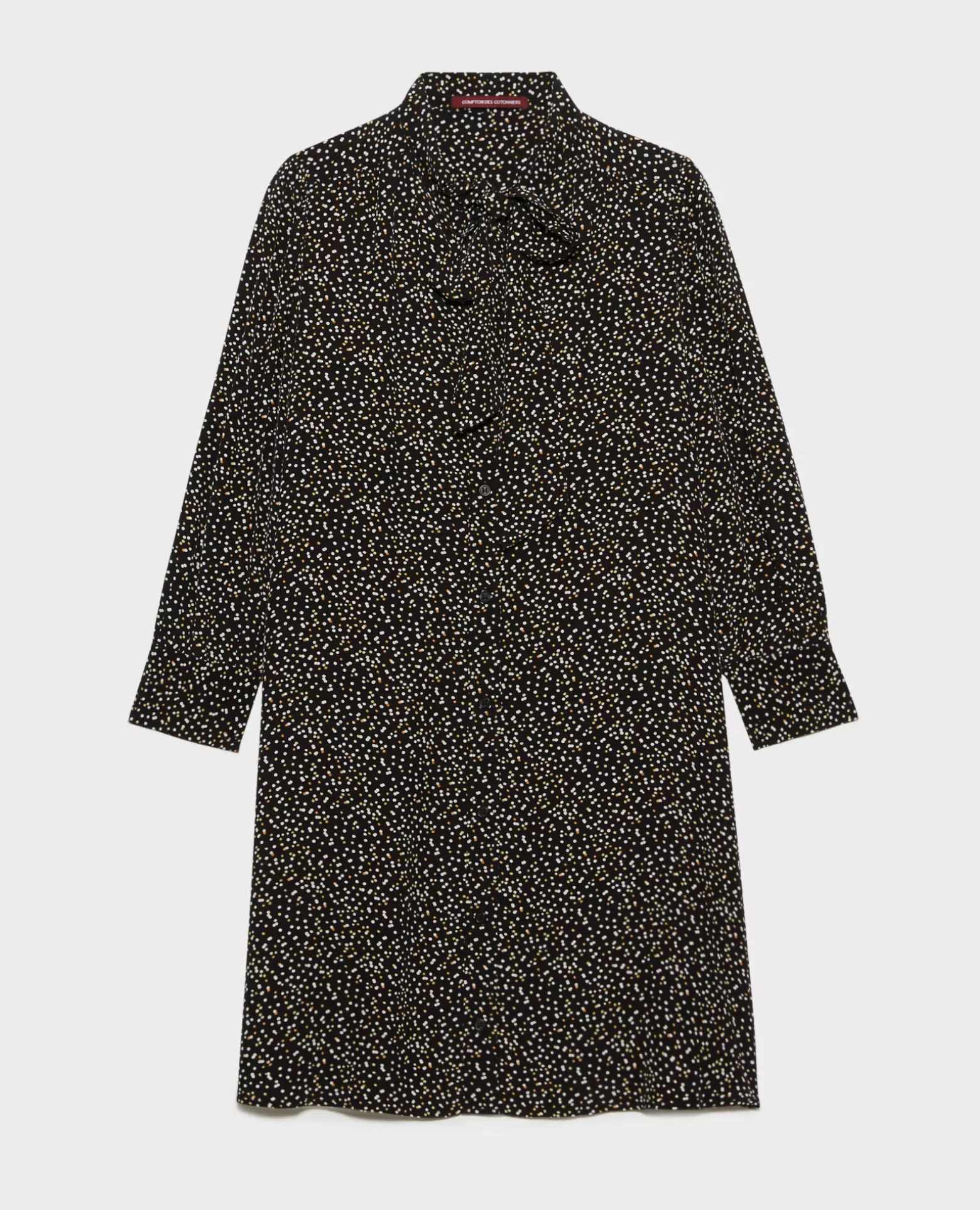 Robes | Comptoir des Cotonniers Robe Courte Imprimee 8891 09 Black