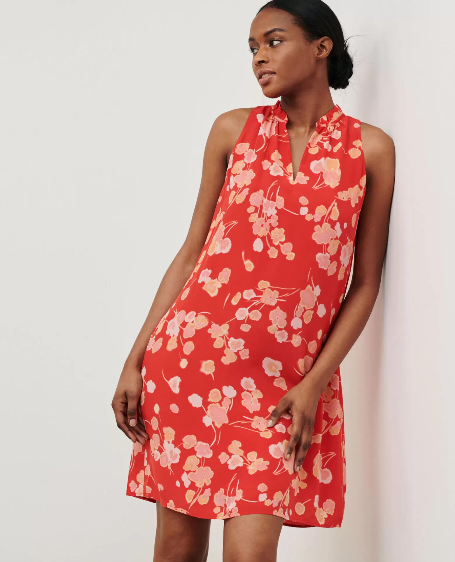 Robes | Comptoir des Cotonniers Robe En Soie 7300 Print Red