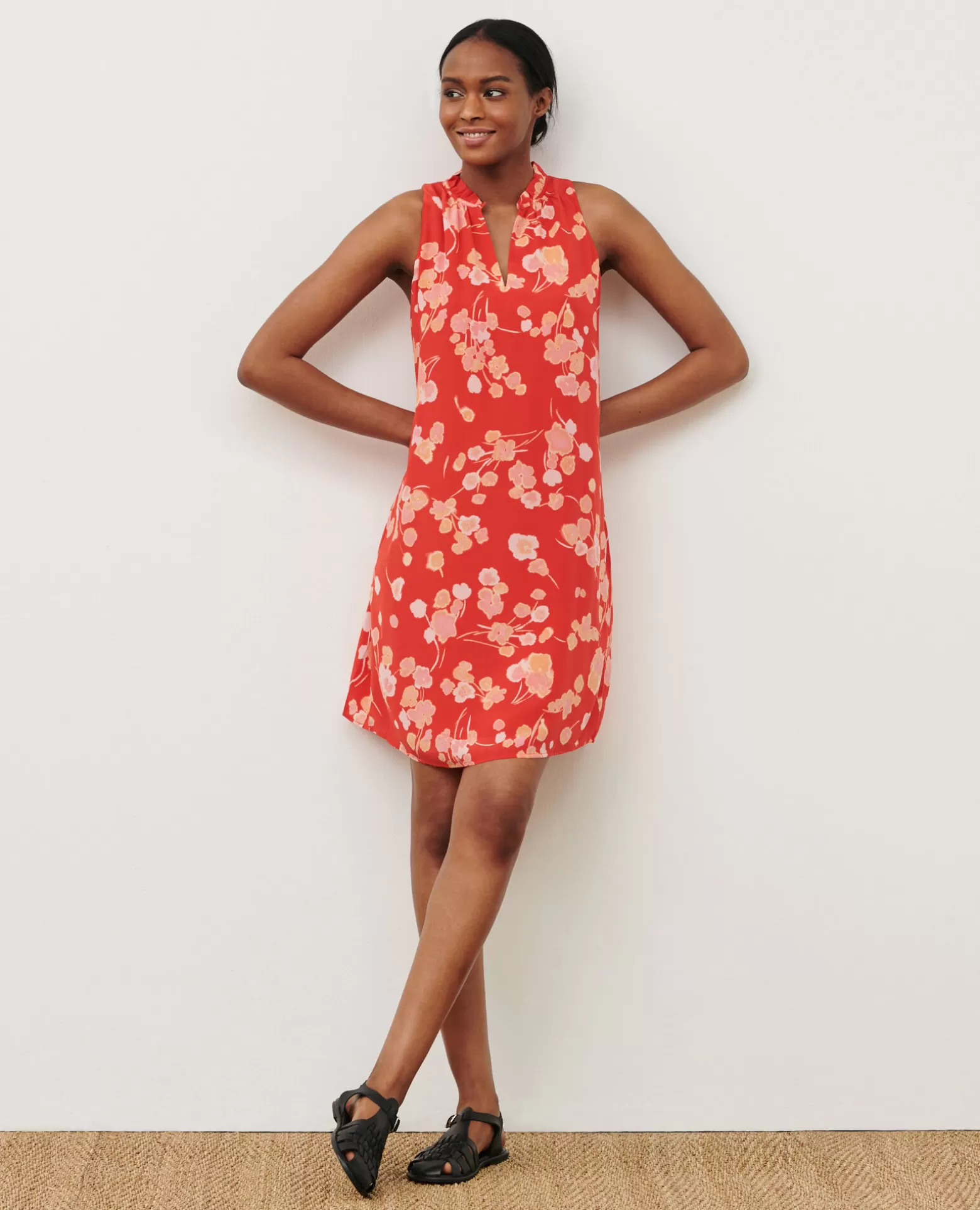 Robes | Comptoir des Cotonniers Robe En Soie 7300 Print Red