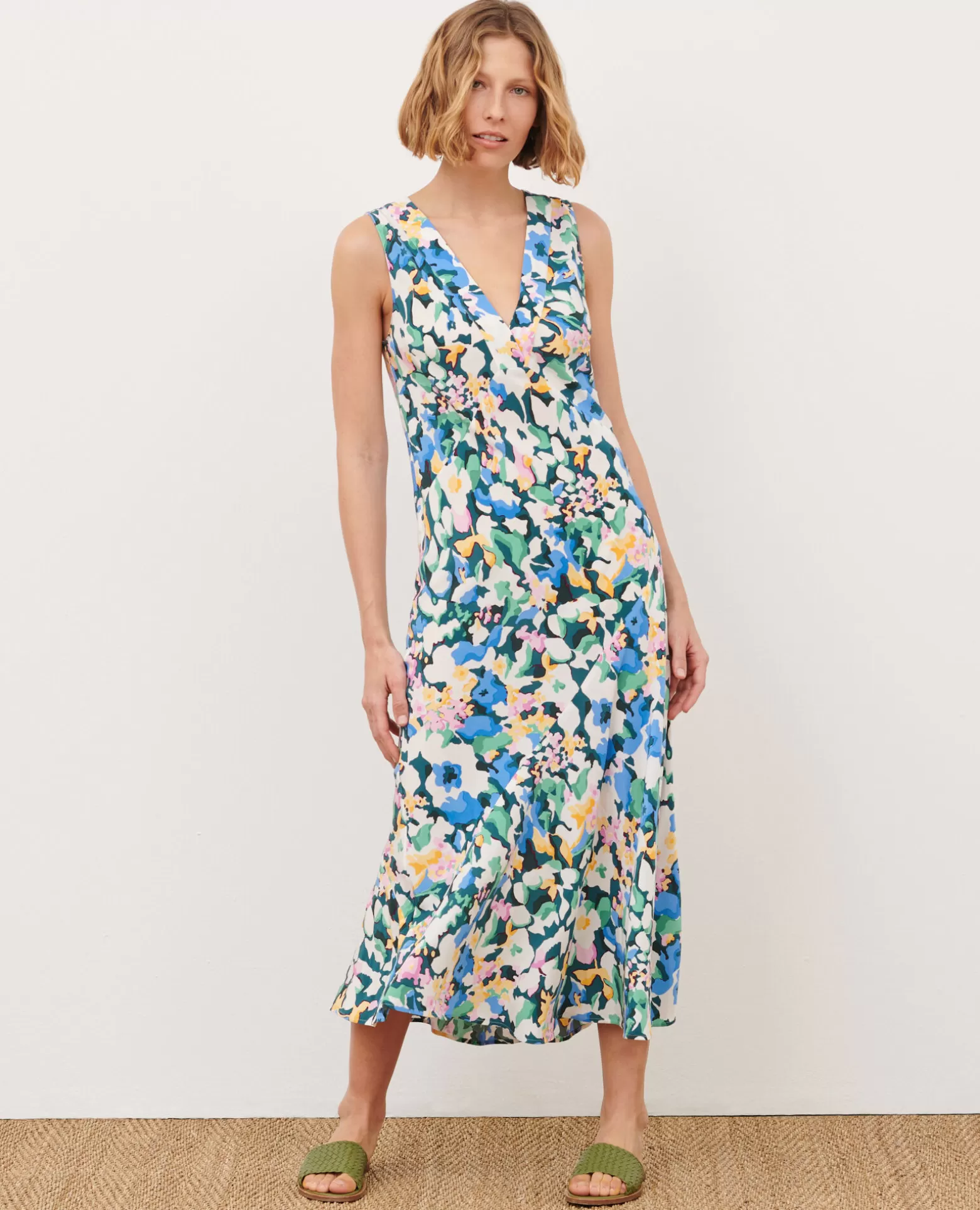 Robes | Comptoir des Cotonniers Robe Longue Fluide A610 Eden Blue