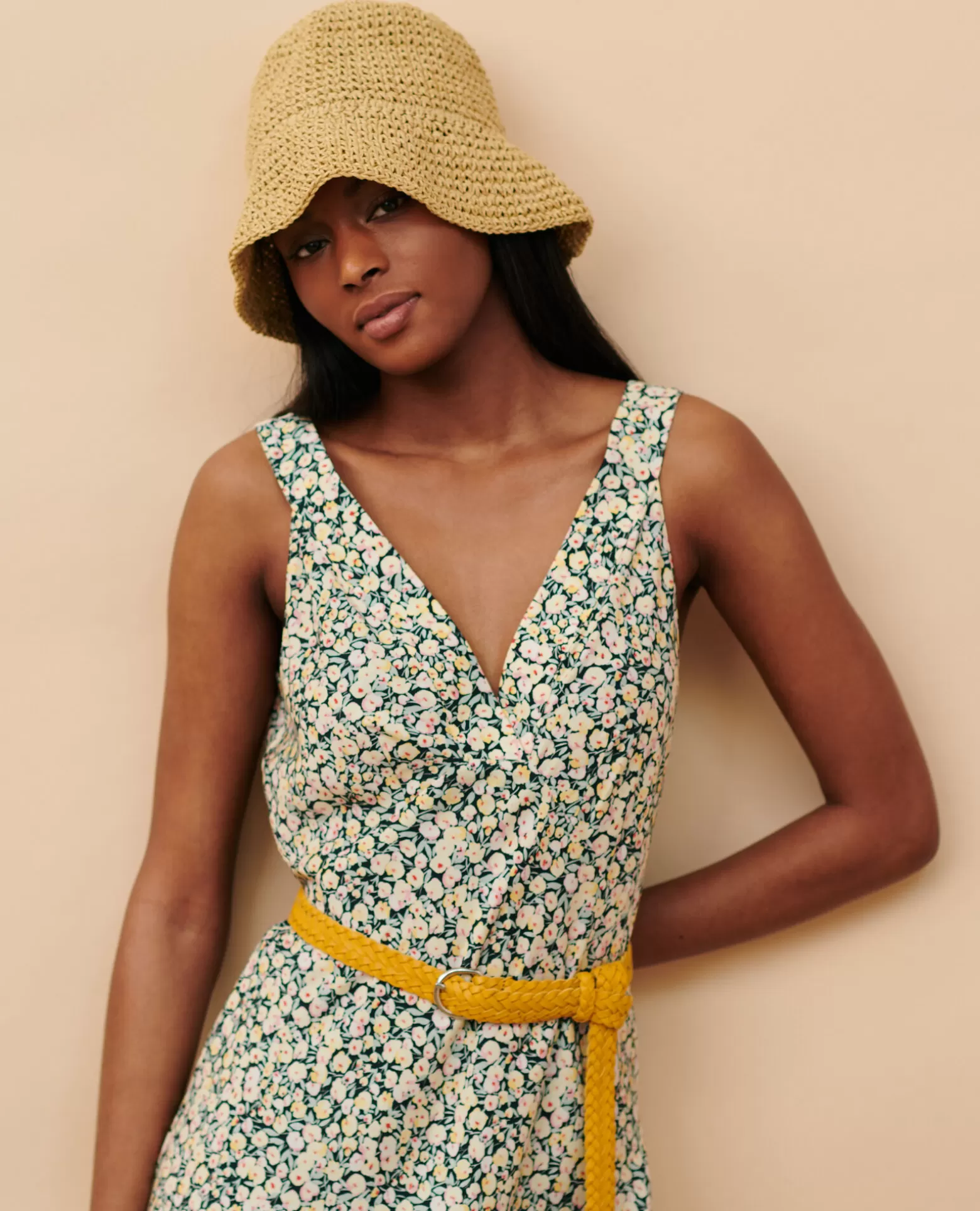 Robes | Comptoir des Cotonniers Robe Longue Imprimee 7302C 119 Print Yellow