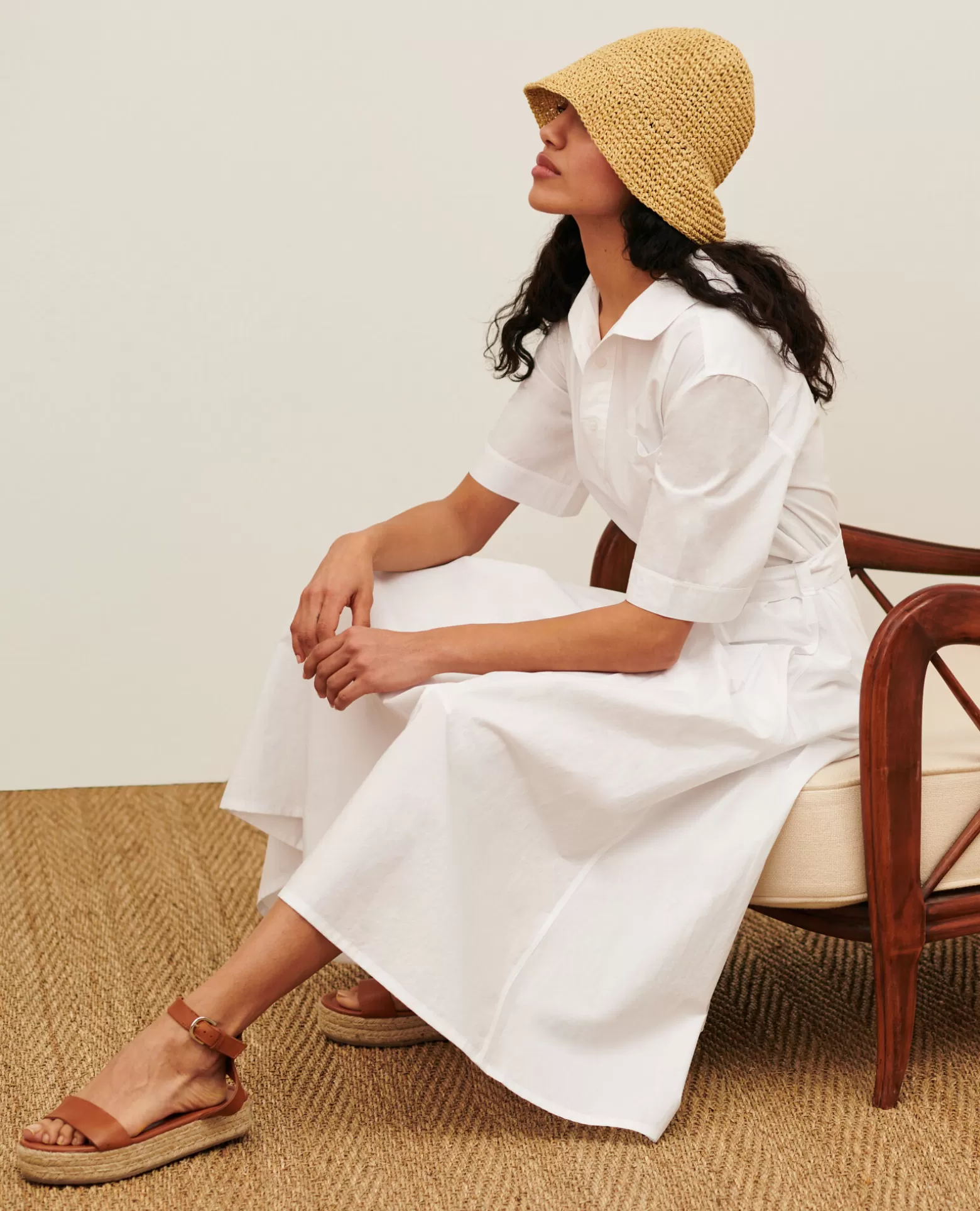 Robes | Comptoir des Cotonniers Robe Midi En Coton 0007 White