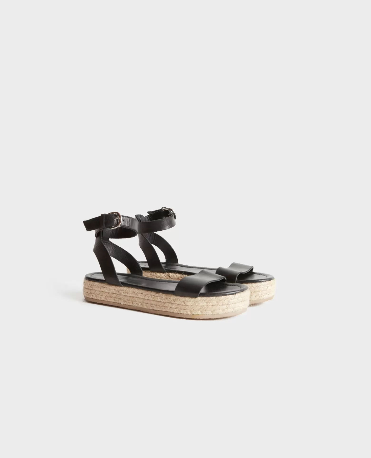 Chaussures | Comptoir des Cotonniers Sandales En Cuir 8853 09 Black