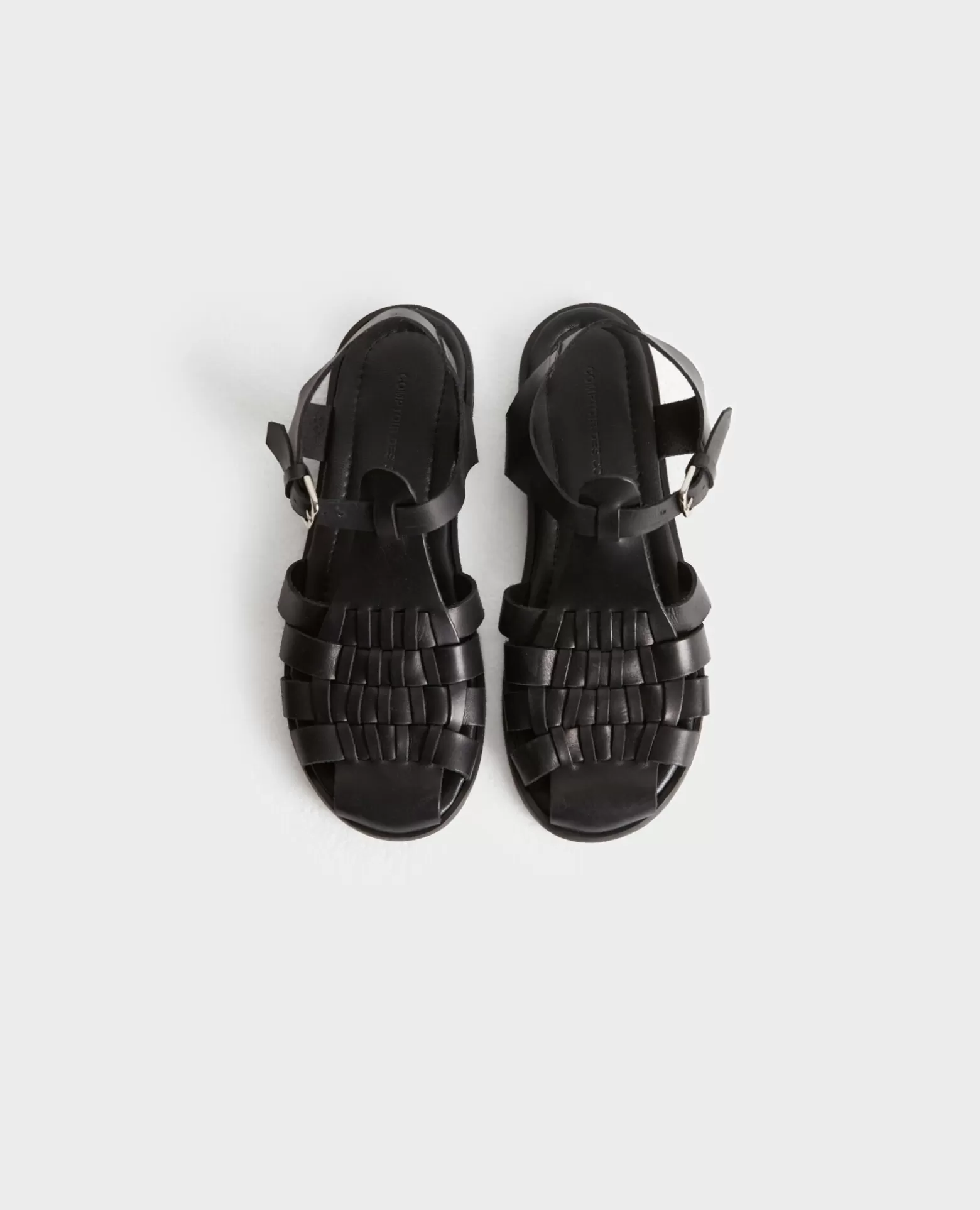Chaussures | Comptoir des Cotonniers Sandales Tressees En Cuir 8853 09 Black