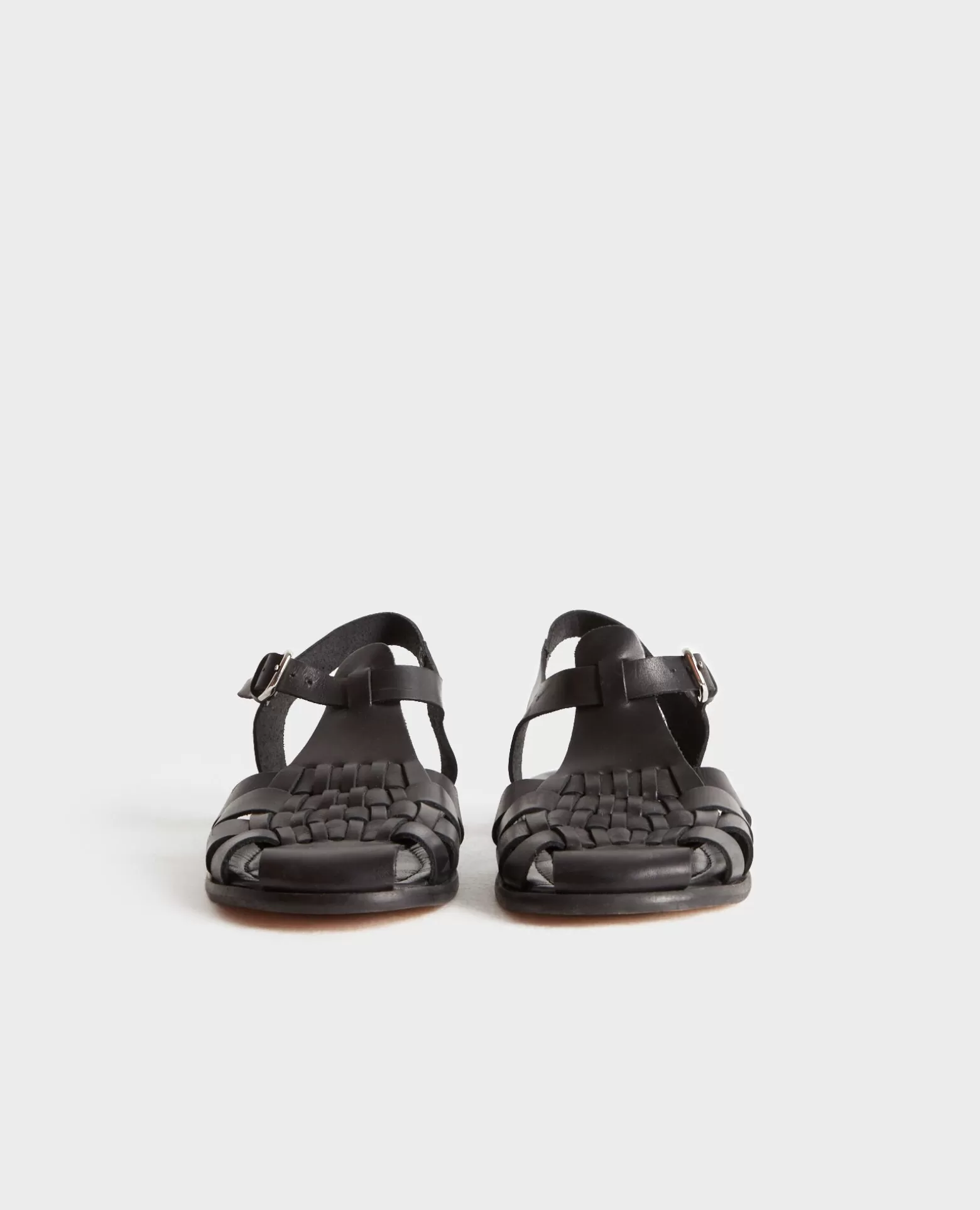Chaussures | Comptoir des Cotonniers Sandales Tressees En Cuir 8853 09 Black