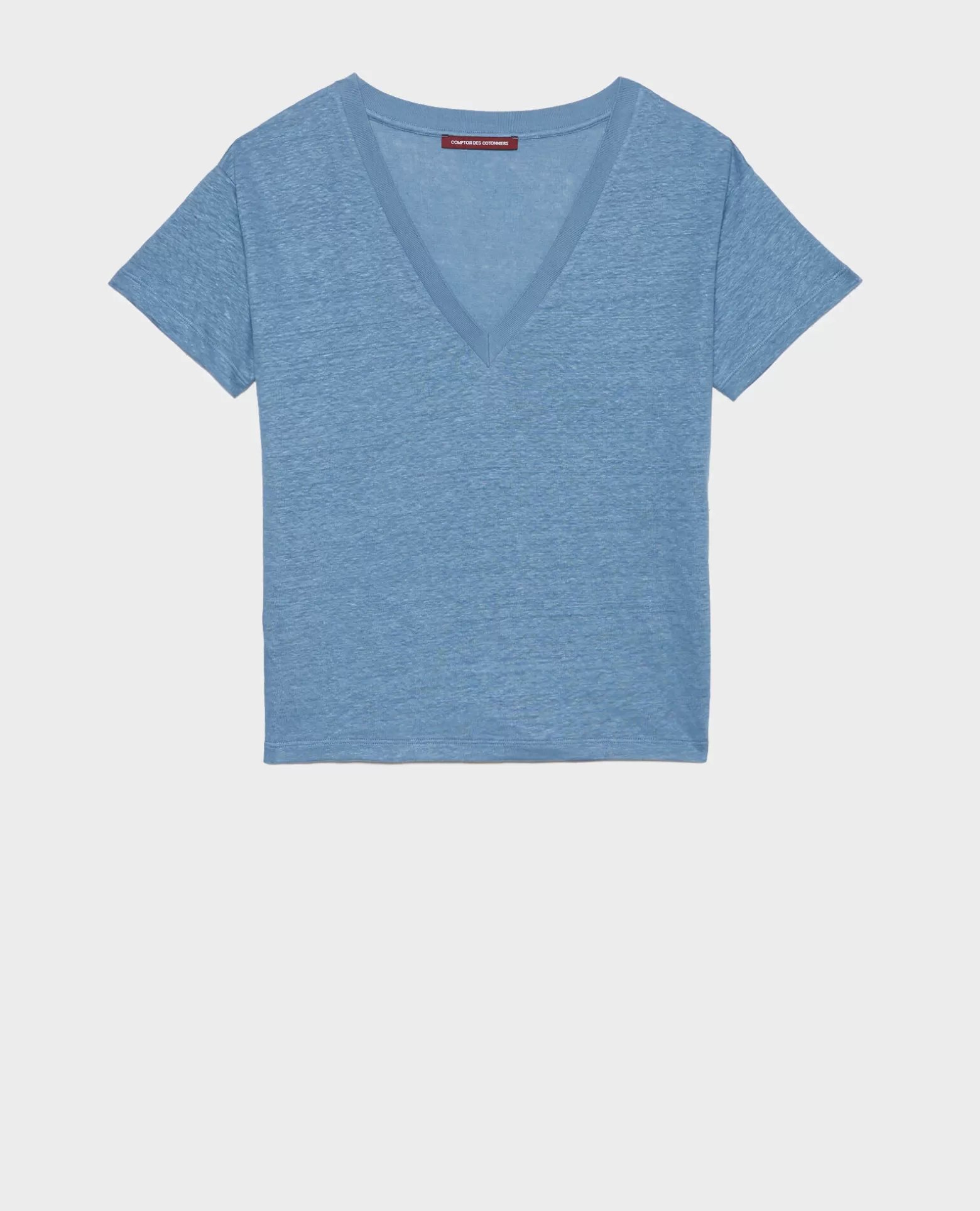 Tops | Comptoir des Cotonniers Sarah - T-Shirt En Lin 8820 63 Blue